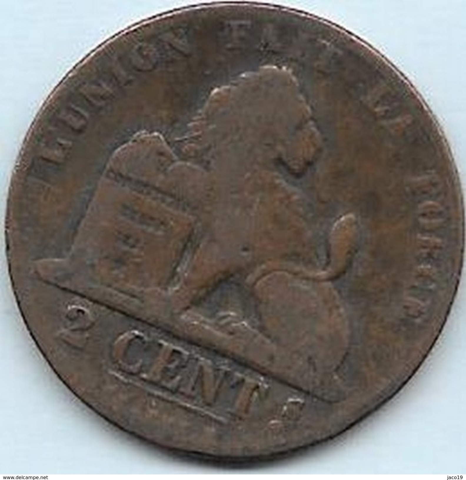 2 Centimes Cuivre Léopold I  1863 - 2 Centimes