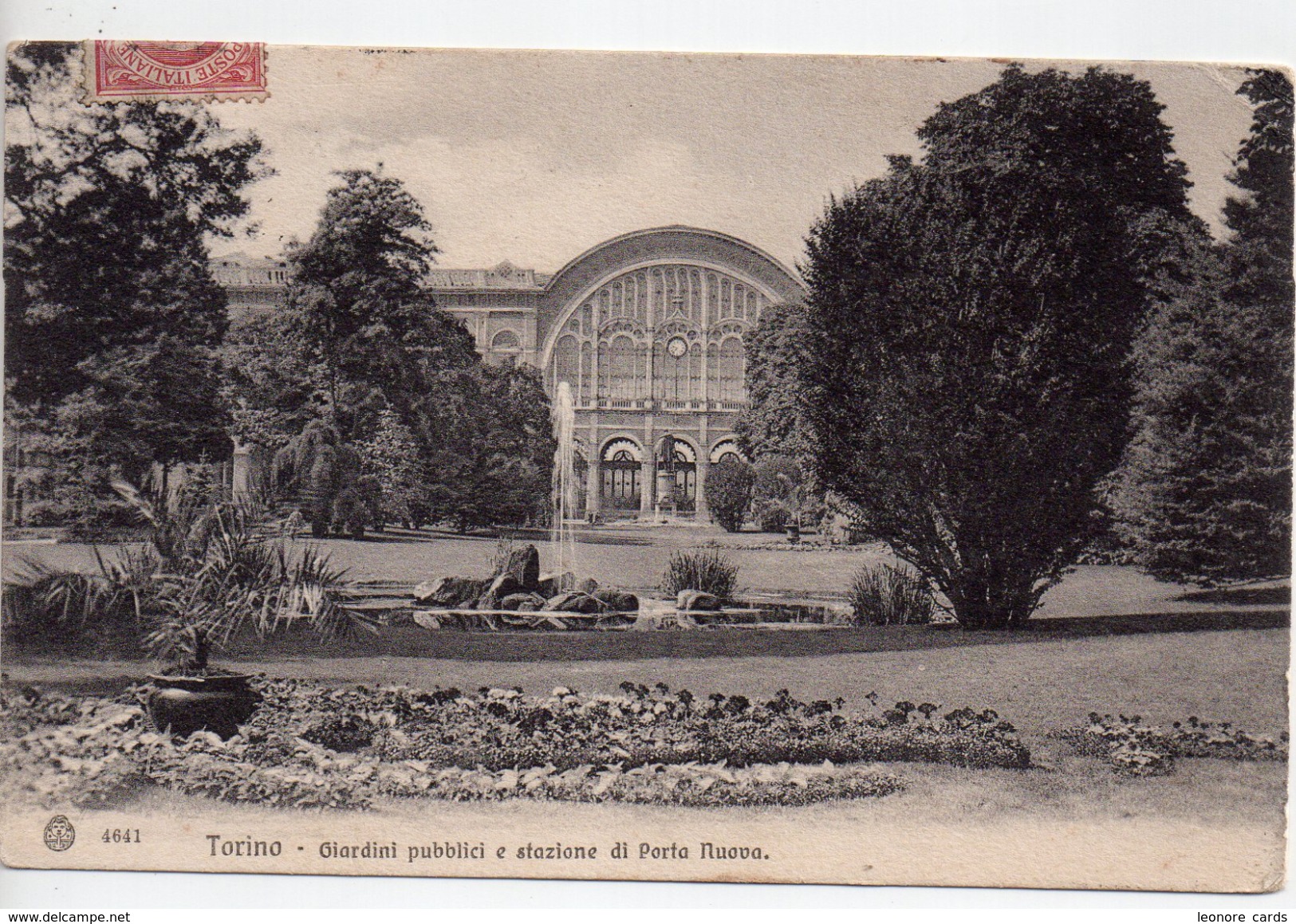 CPA.Italie.Torino.1908.Giardini Pubblici E Stazione Di Porta Nuova. - Parcs & Jardins