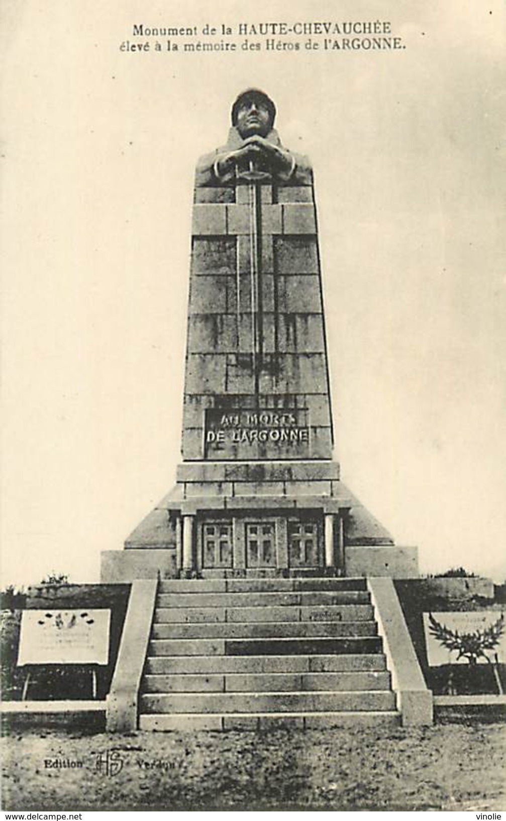 A-17-2968 :  MONUMENT AUX MORTS DE LA GRANDE GUERRE 1914-1918. MONUMENT DE LA HAUTE-CHEVAUCHEE. HEROS DE L ARGONNE - Autres & Non Classés