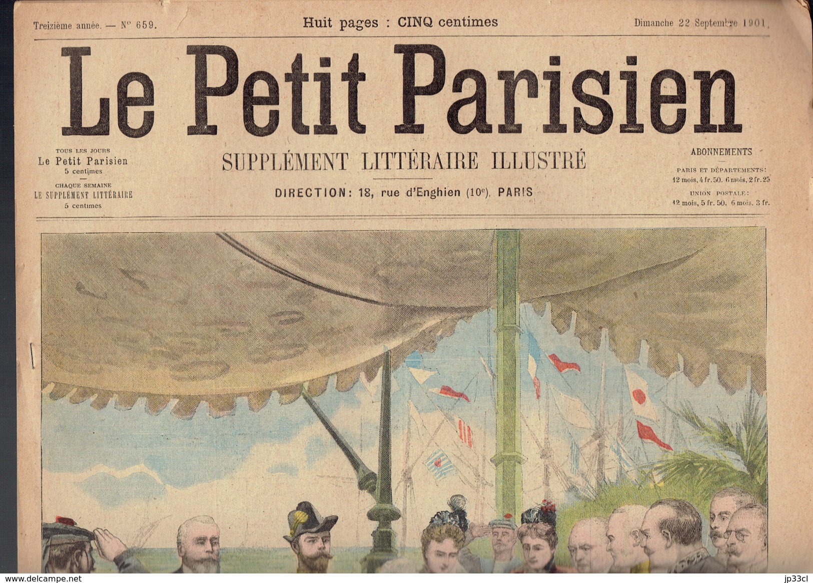 LE PETIT PARISIEN N° 659 Du 22 Septembre 1901 Dunkerque Tsar Nicolas II Cassini Loubet Mac-Kinley - Le Petit Parisien