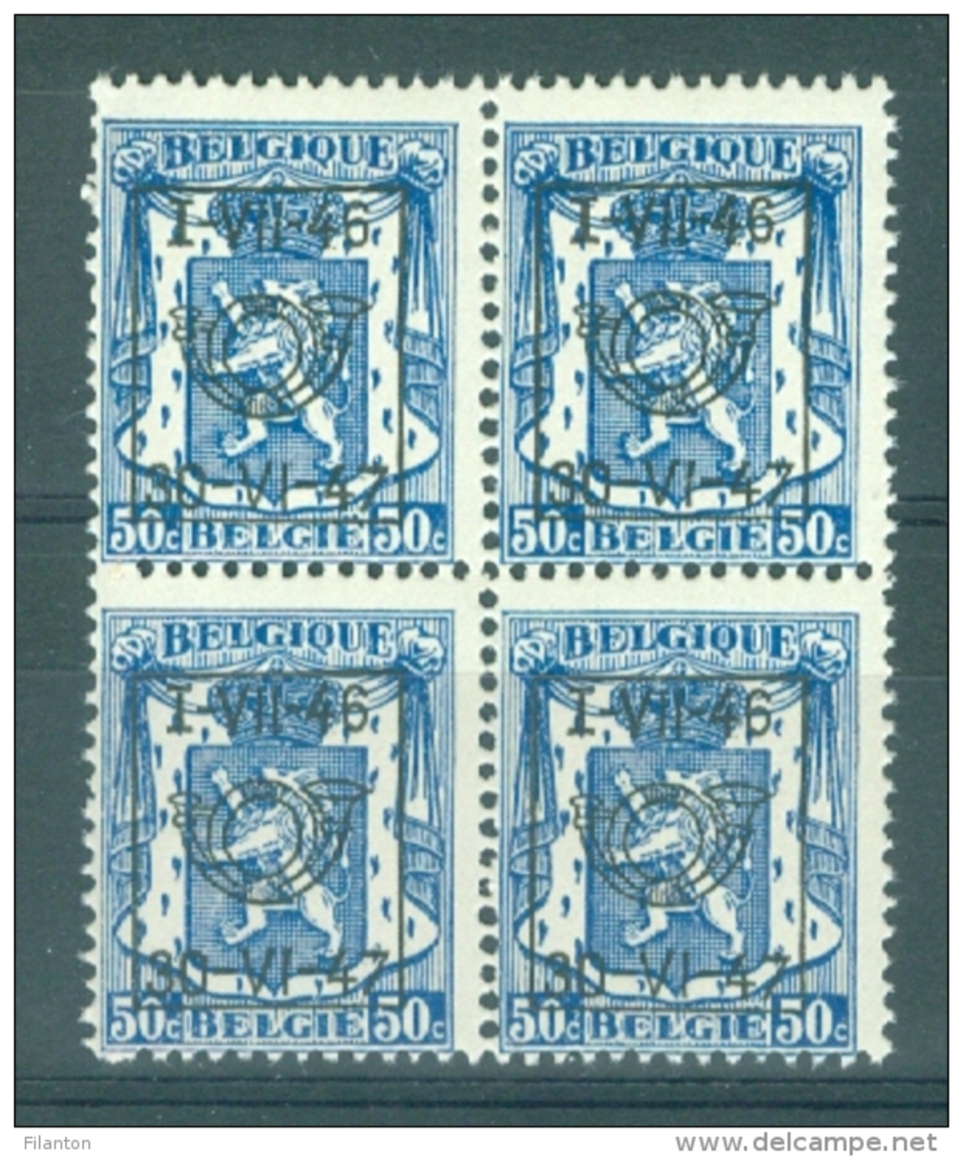 BELGIE - OBP Nr PRE 557 (blok Van 4) - TYPO Preo´s/Precancels - MNH** - Cote 8,00 &euro; - Typos 1936-51 (Petit Sceau)