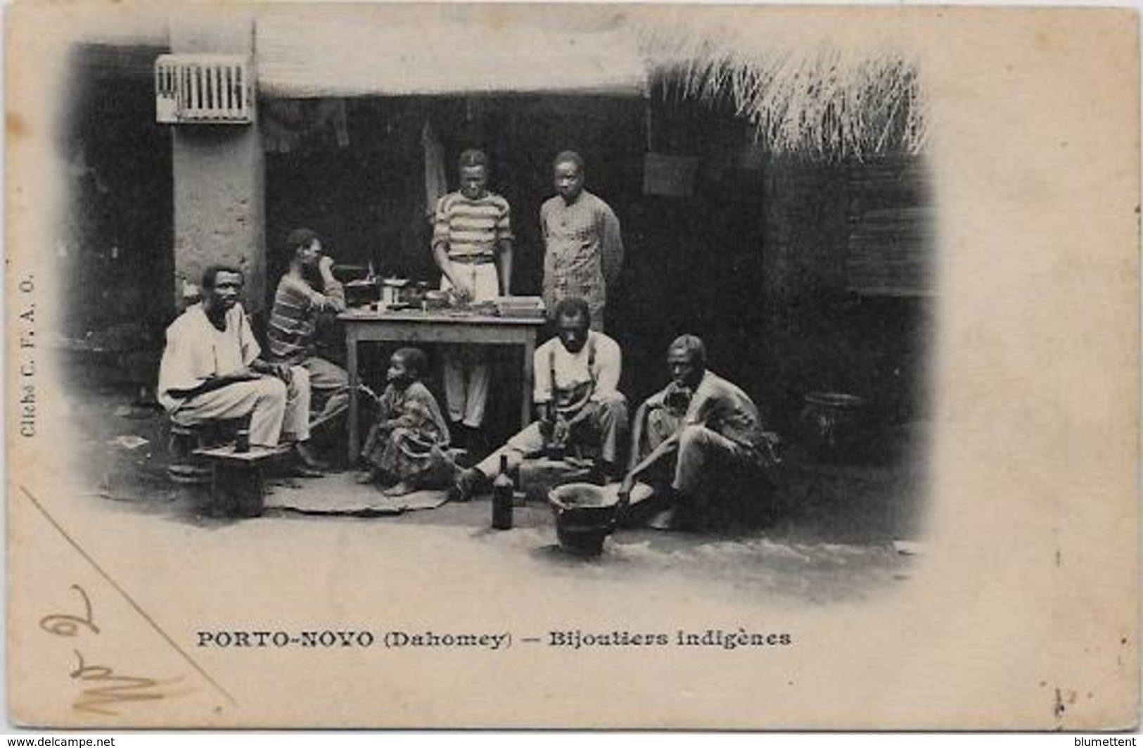 CPA DAHOMEY Afrique Noire écrite Porto Novo Bijoutiers Métier - Dahomey