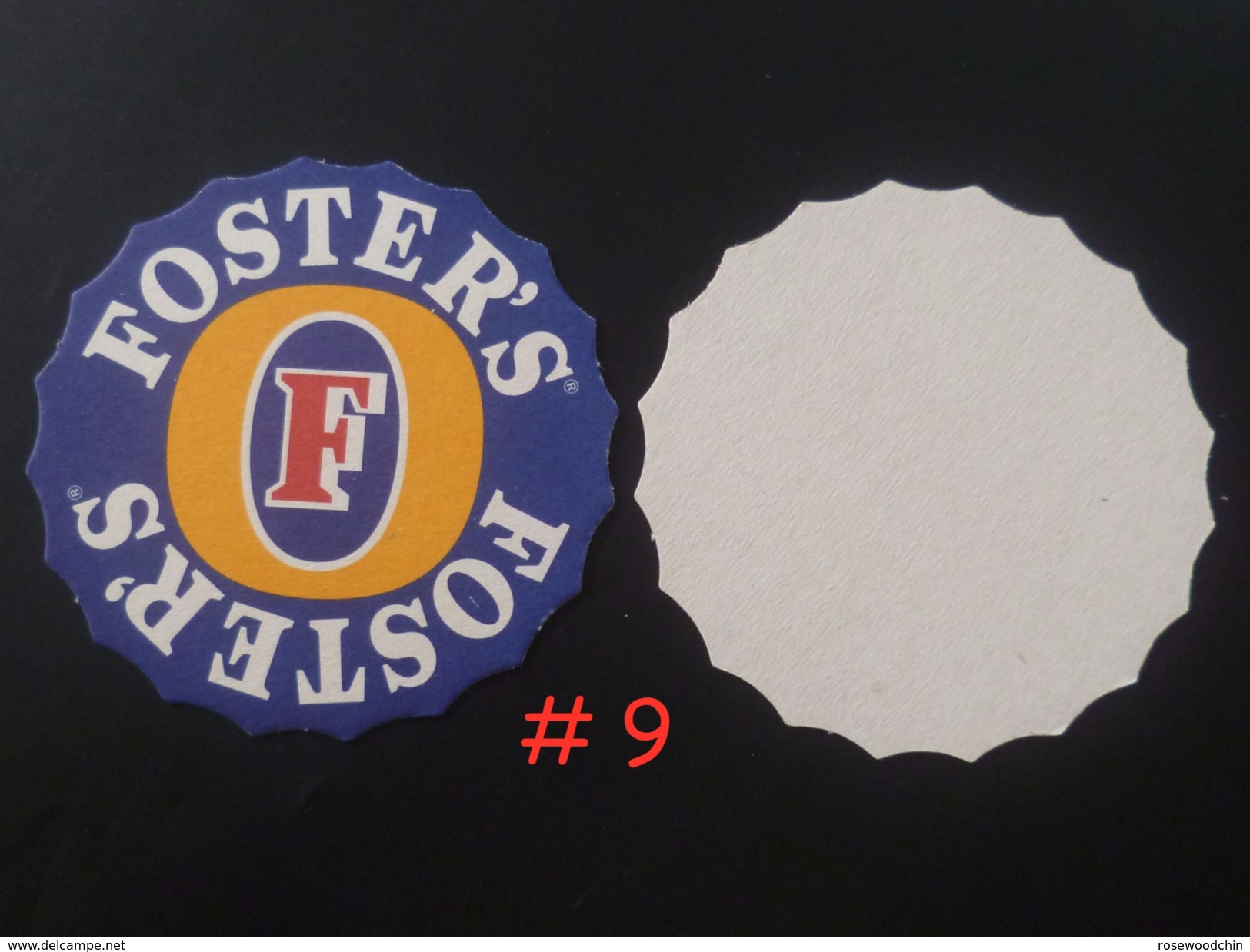 1 X Singapore Beer Mat Coaster -  Foster's Beer Bottle Cap Shape (#9) - Beer Mats