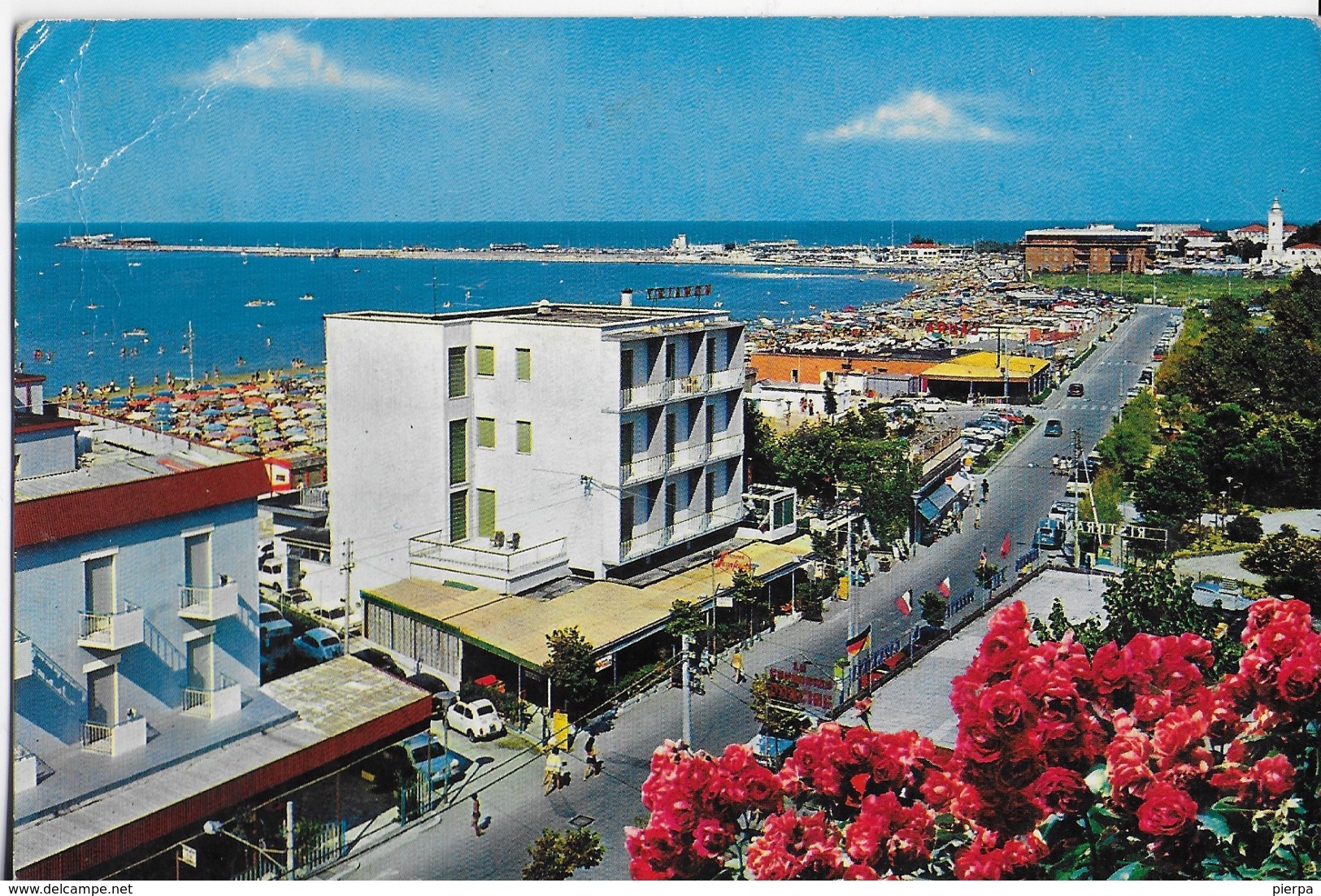 EMILIA - ROMAGNA - S.GIULIANO DI RIMINI - PANORAMA - VIAGGIATA 1976 FRANCOBOLLO ASPORTATO - Rimini