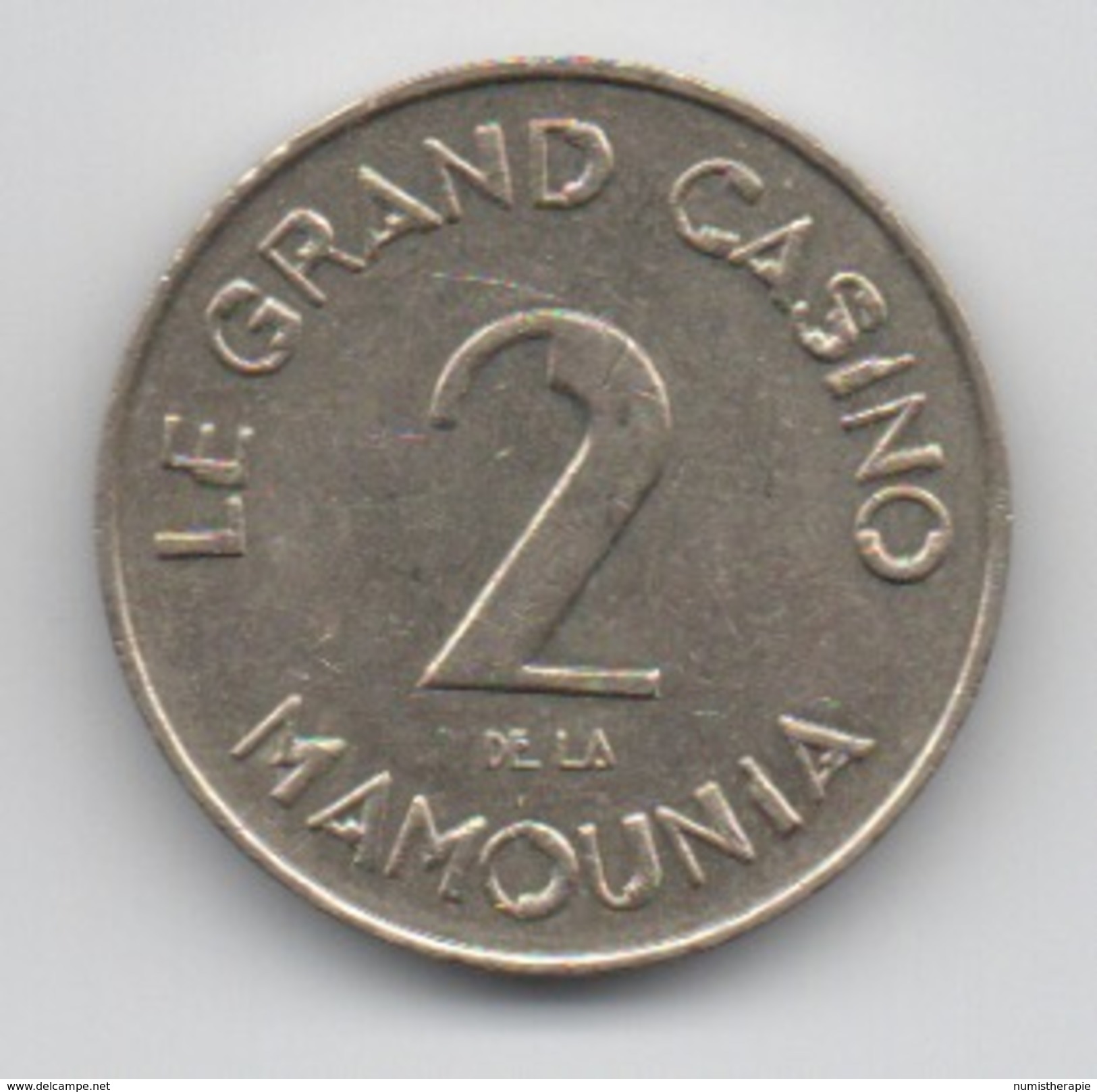 Maroc : Jeton Le Grand Casino De La Mamounia à Marrakech 2 Dirhams 1987 - Casino