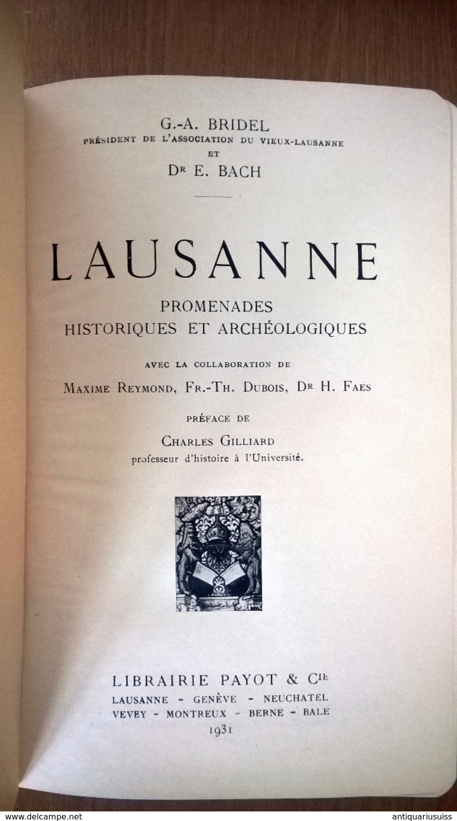 Lausanne : Promenades Historiques Et Archéologiques - 1931 -  Suisse - Schweiz - Non Classés