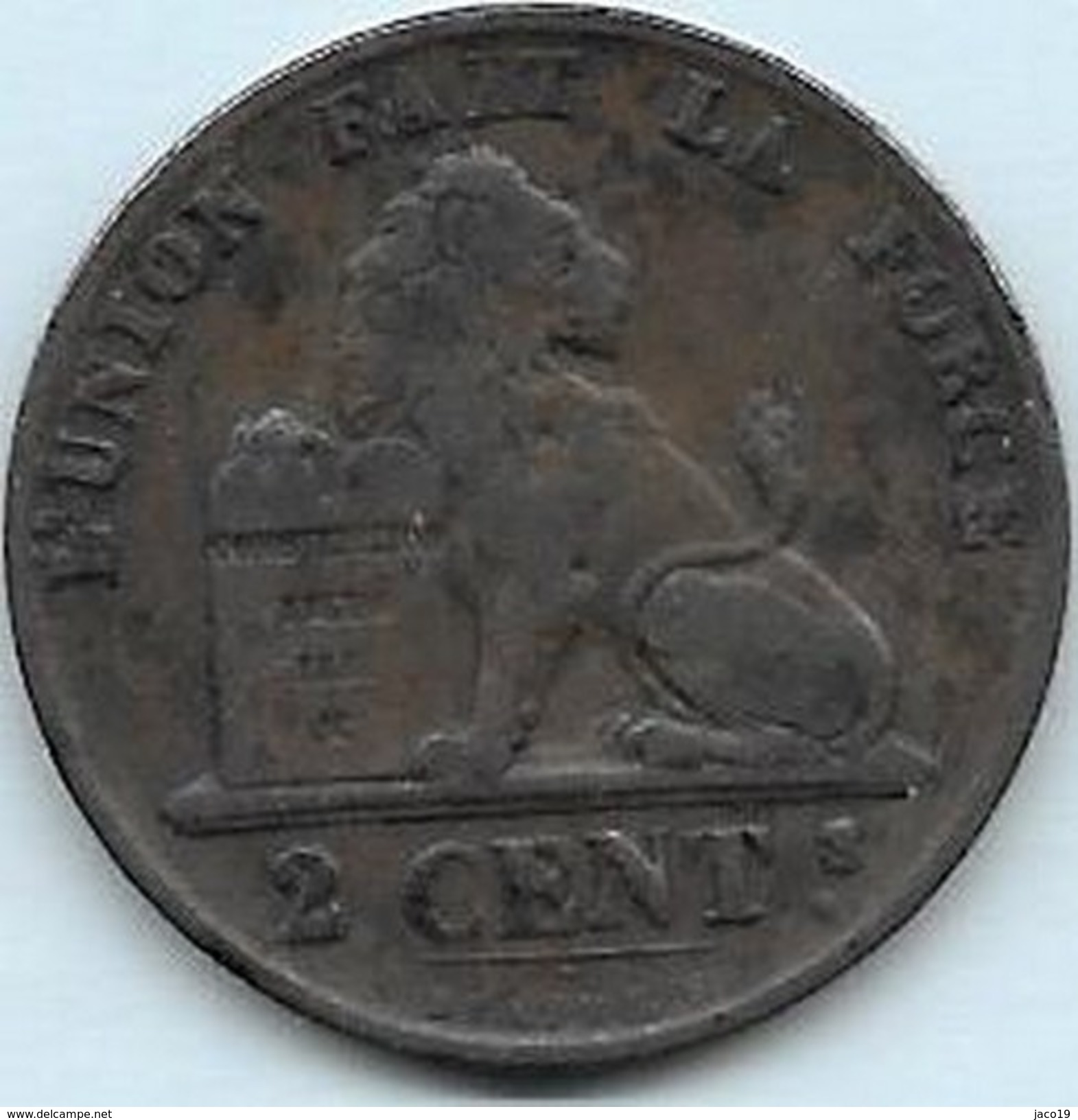 2 Centimes Cuivre Léopold I  1856 - 2 Cent