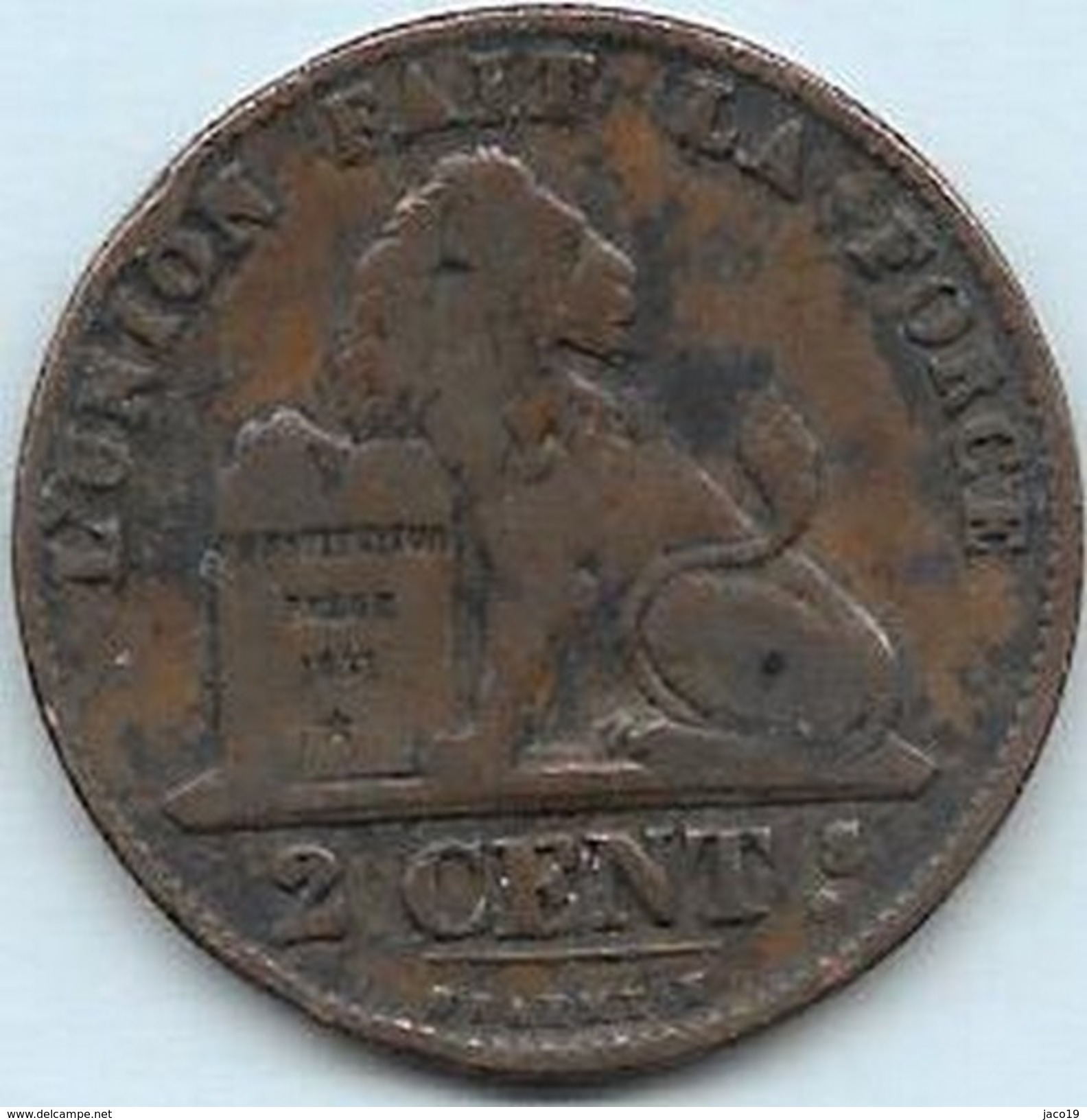 2 Centimes Cuivre Léopold I  1857 - 2 Centimes