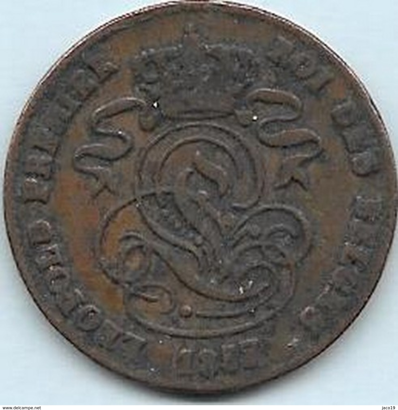 2 Centimes Cuivre Léopold I  1857 - 2 Centimes