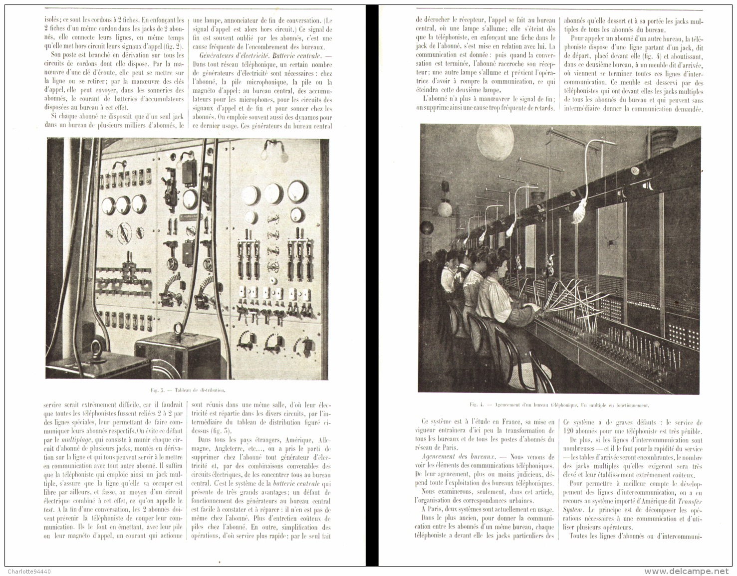 L'ORGANISATION DES BUREAUX TELEPHONIQUE DE PARIS 1907 - Telefonía