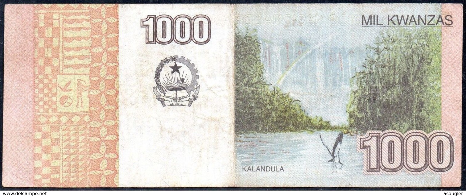 ANGOLA 1000 Kwanzas 2012 VF P-156 "free Shipping Via Regular Air Mail (buyer Risk)" - Angola