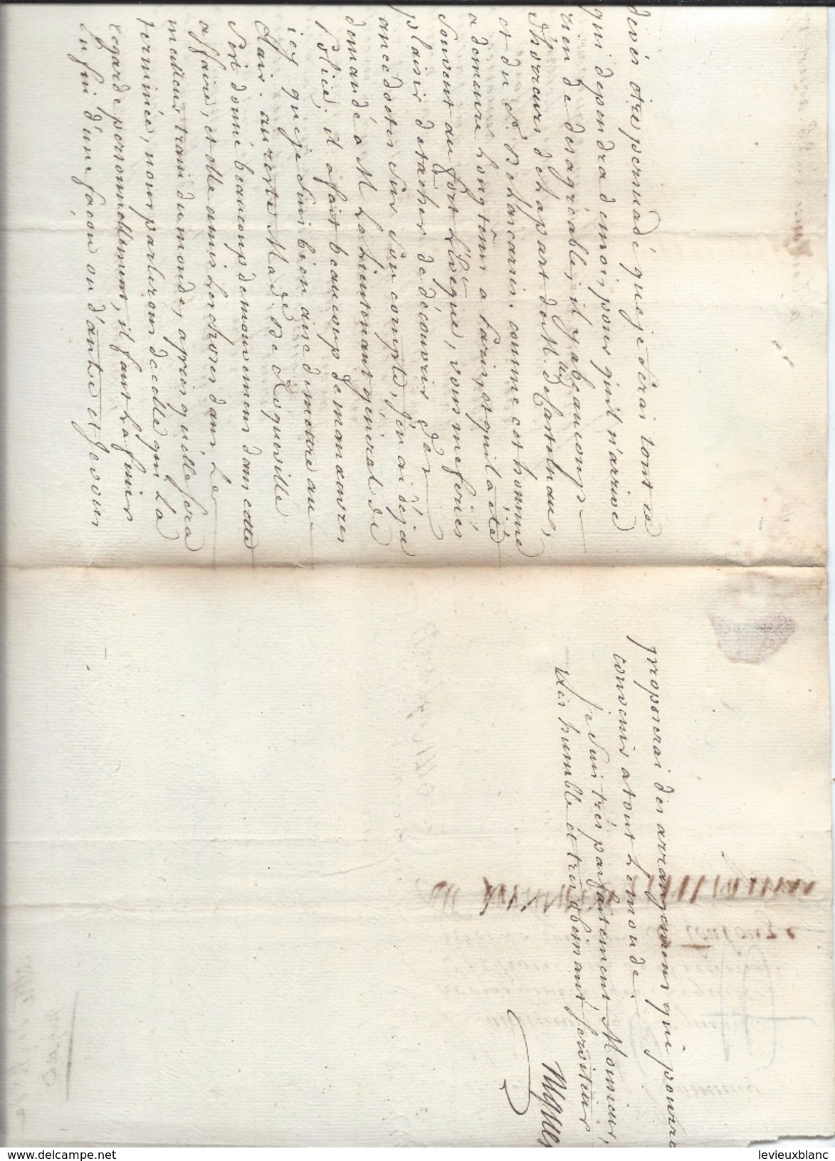 Affaire Judiciaire/Lettre-pli/ Cachet De Cire/Niquet/de Roqueville Avocat Général Aux Requêtes/Paris-Toulouse/1773 AR55 - Sin Clasificación