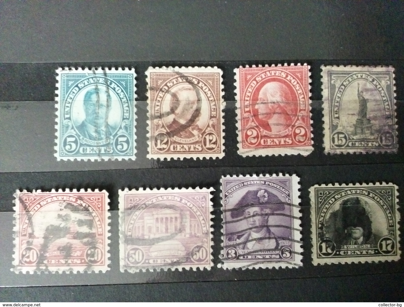 RARE USA US SET LOT 2+3+5+12+17+20+50 CENT/CENTS 1900"S USED  STAMP TIMBRE - Collections, Lots & Séries