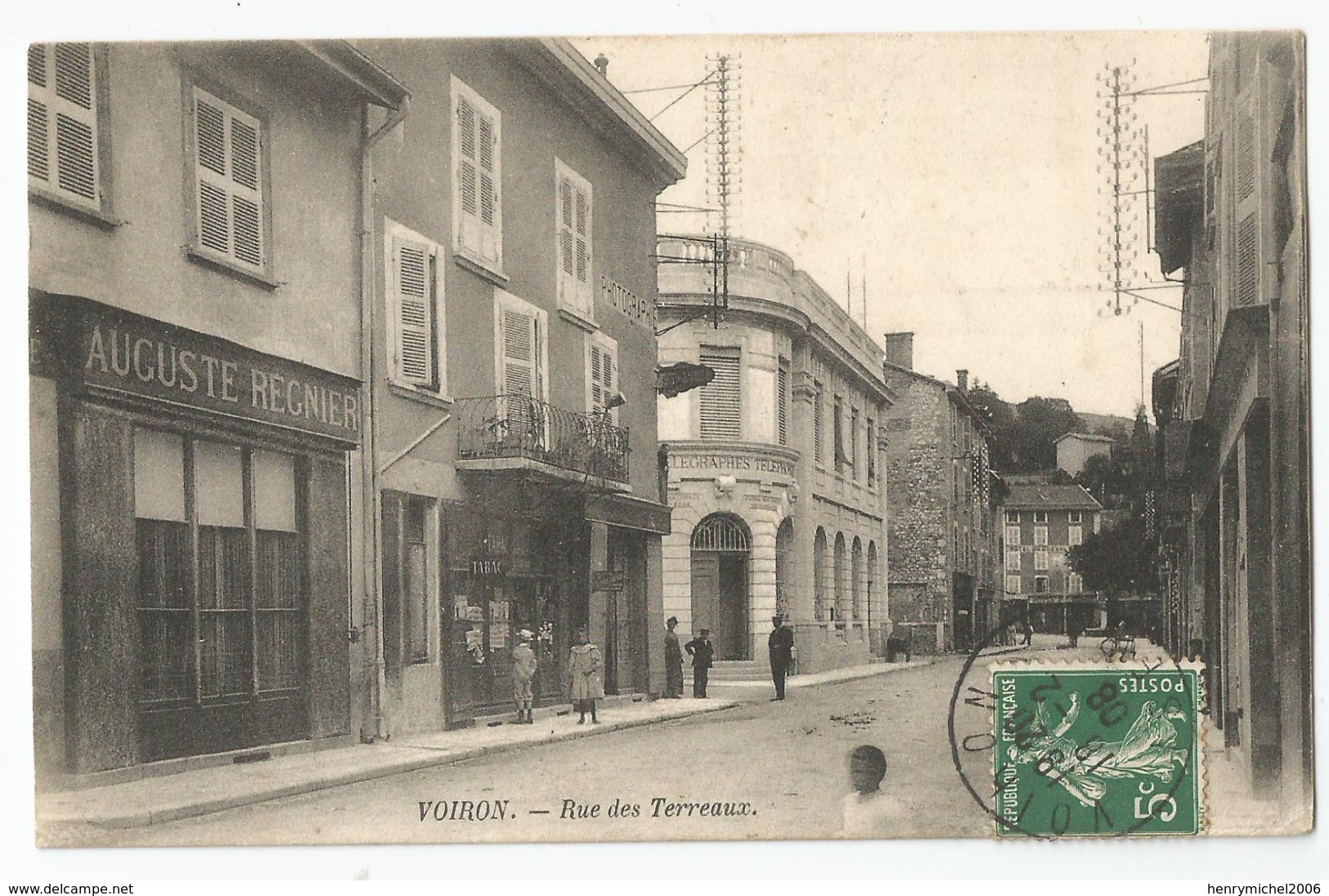 38 - Isère - Voiron Auguste Regnier Devanture Rue Des Terreaux 1908 - Voiron