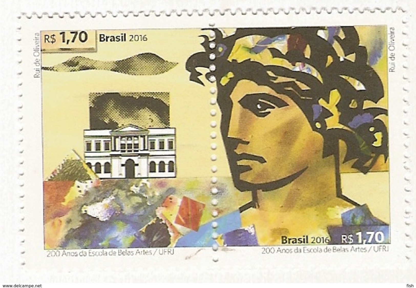 Brazil ** & 200 Years Of The National School Of Fine Arts 2016 (6878) - Neufs