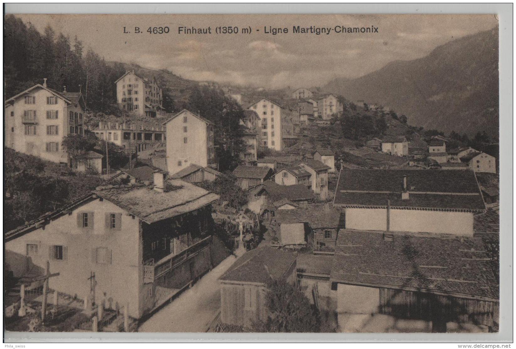 Finhaut (1350 M) - Ligne Martigny-Chamonix - Photo: Louis Burgy No. 4630 - Martigny