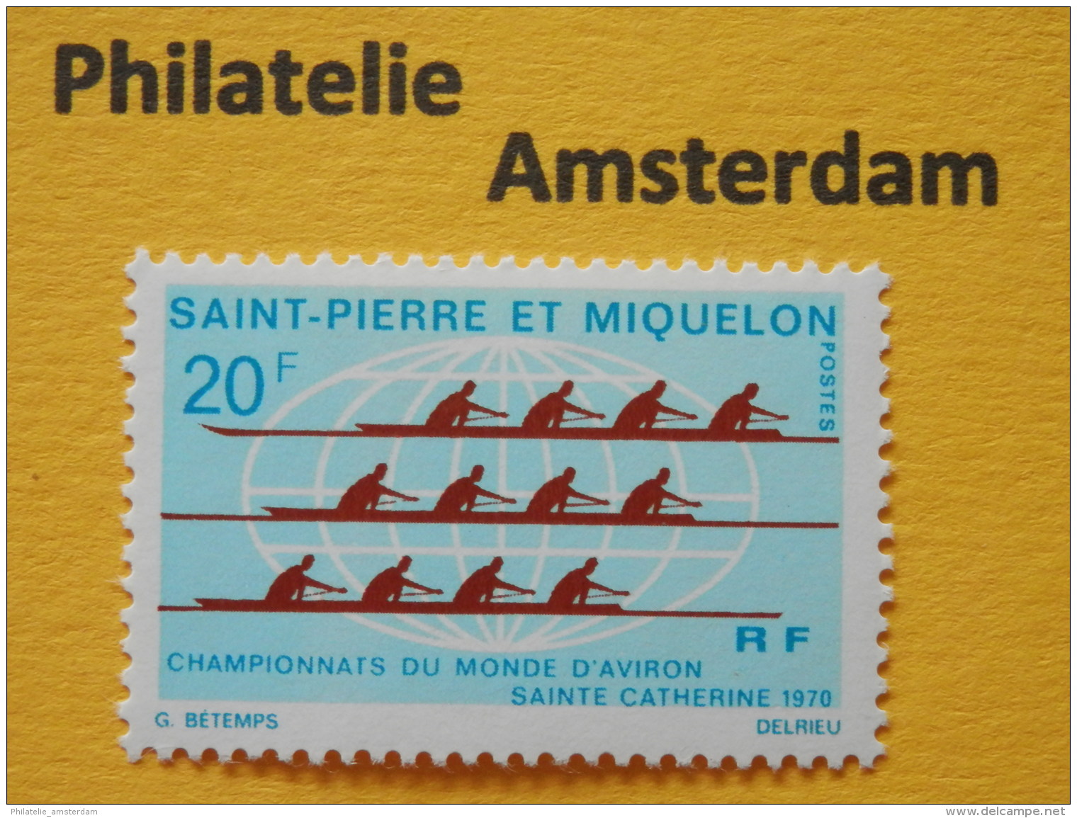 St Pierre Et Miq. 1970, ROWING / AVIRON: Mi 459, ** - Ongebruikt