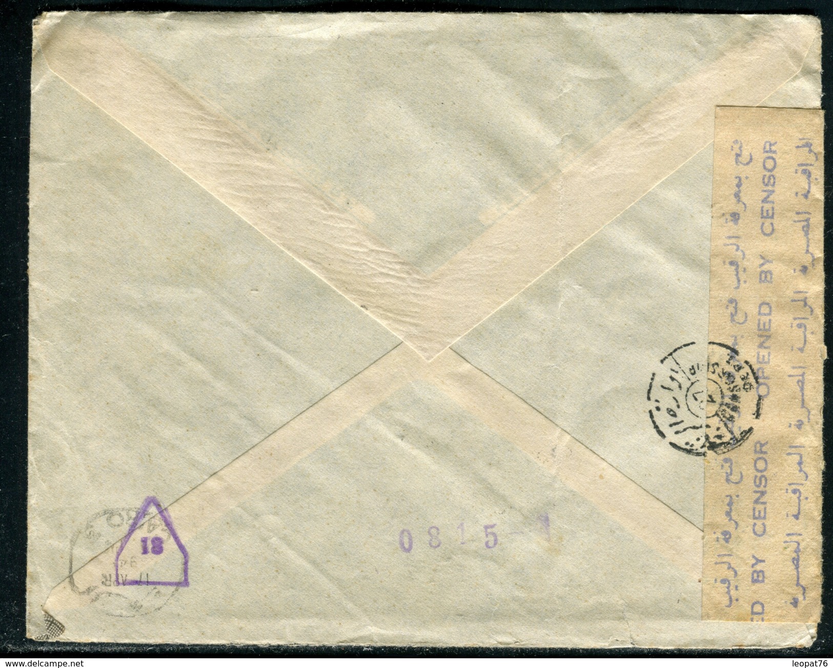 Egypte - Cover / Enveloppe De Alexandrie Pour La France En 1945 Avec Contrôle Postal , Affr. Plaisant  Ref F79 - Brieven En Documenten