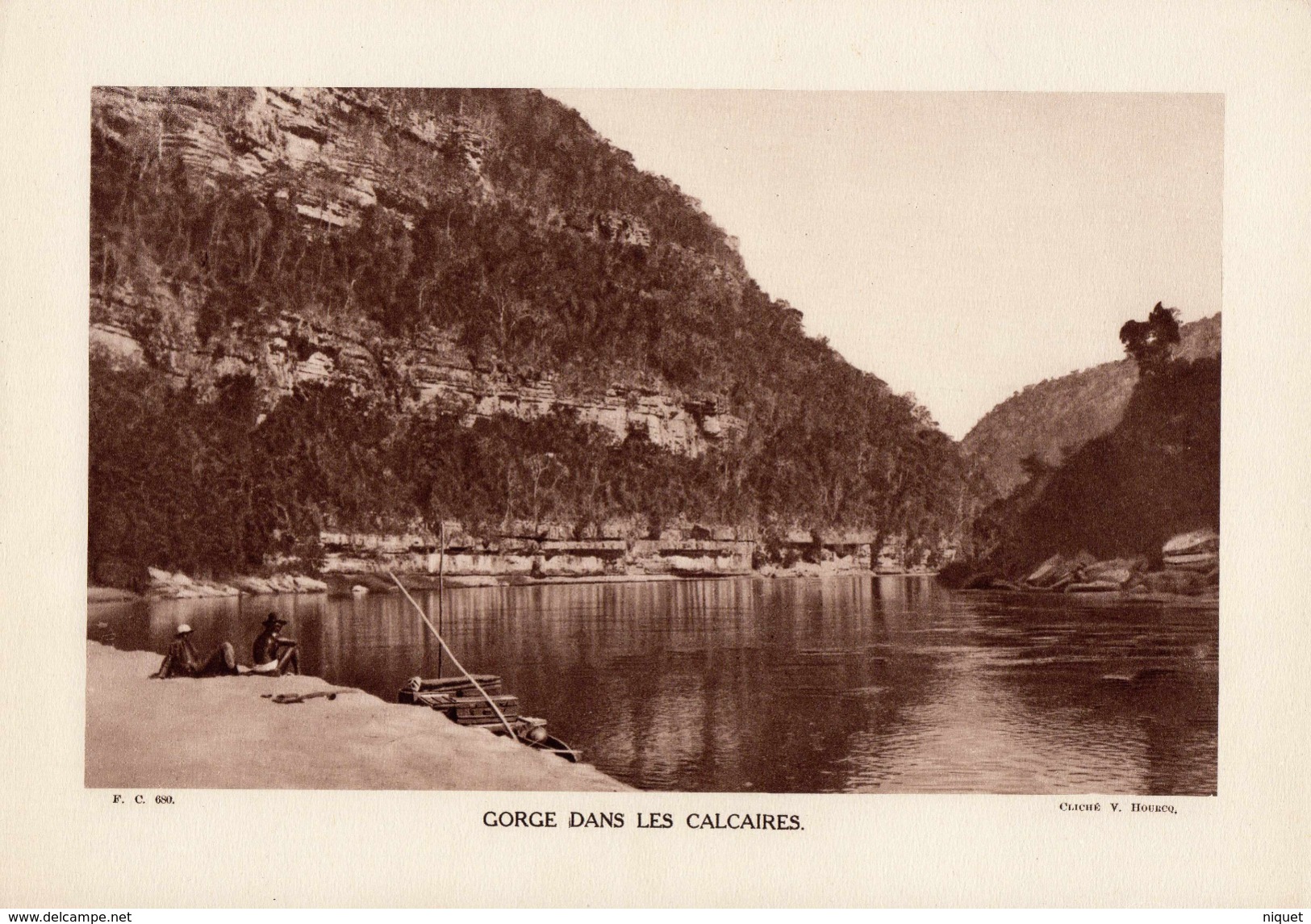 GORGES DU VERDON, GORGE DANS LES CALCAIRES, Animée, Planche Densité = 200g, Format 20 X 29 Cm, (V. Hourcq) - Géographie