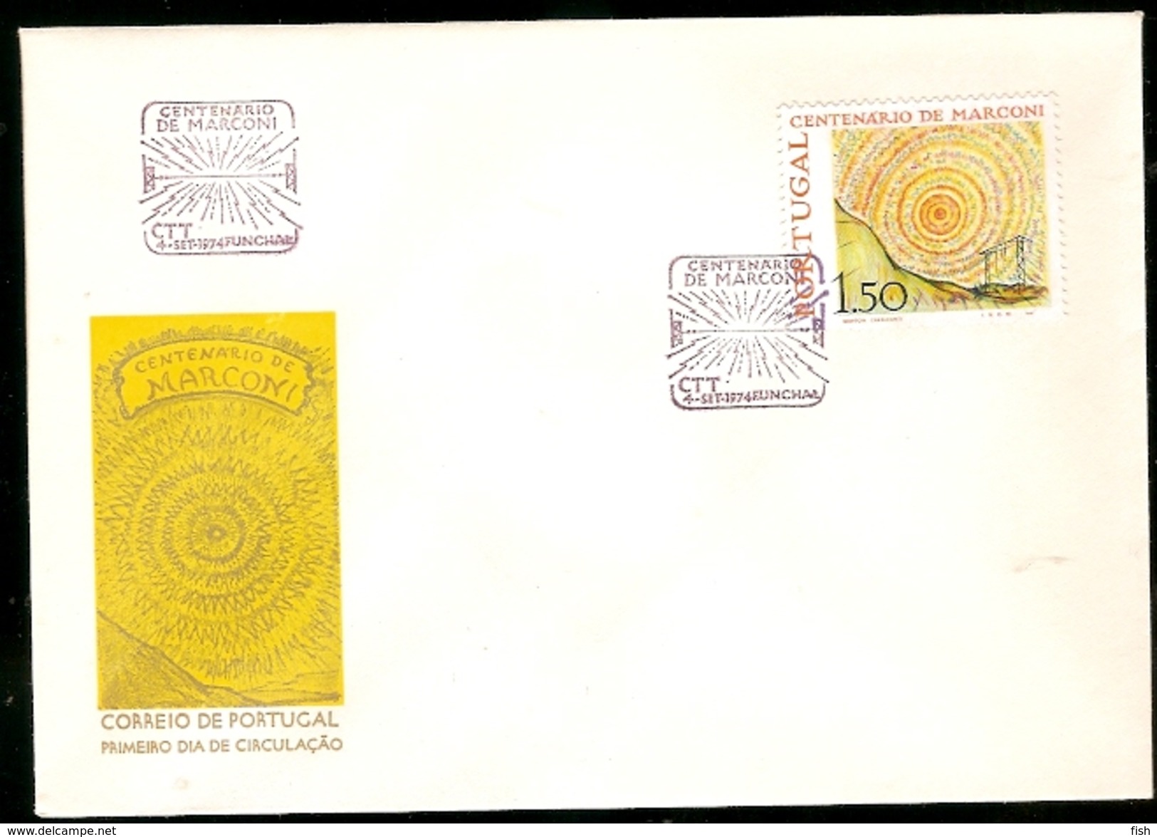 Portugal & FDC Centennial Of Marconi, Funchal 1974 (1215) - FDC