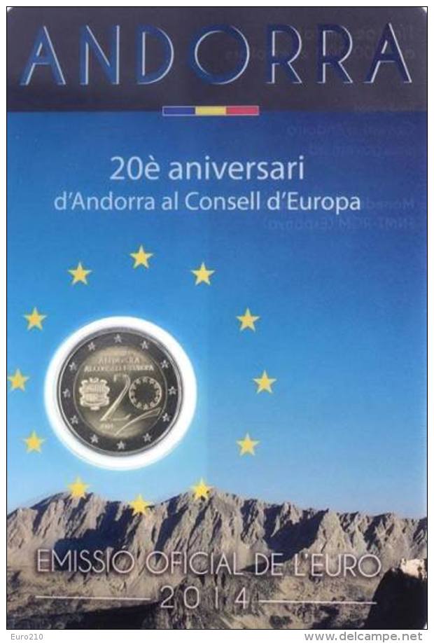 ANDORRA 2 EURO 2014 - EU Council - Rare - Andorra