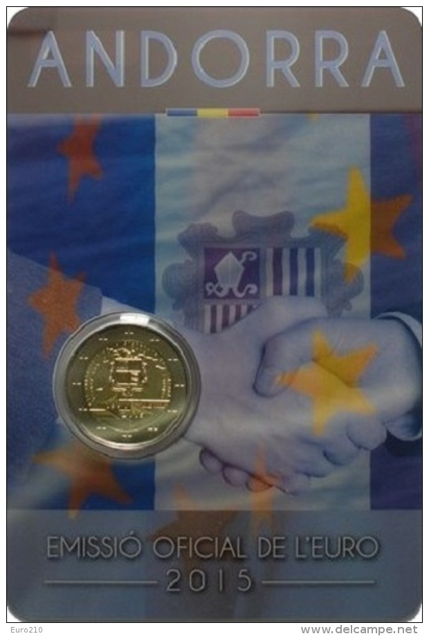 ANDORRE - 2 Euro 2015 - Signature De L&rsquo;accord Douanier - BU - Andorre