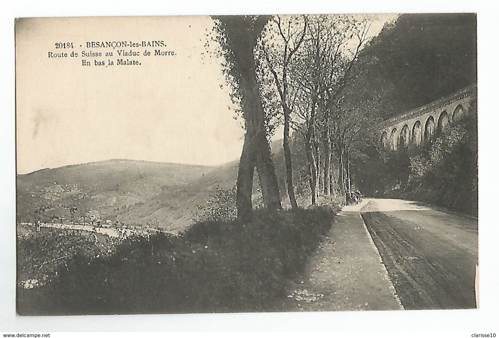 25 Besancon Route De Suisse Au Viaduc De Morre En Bas La Malate Animée - Besancon