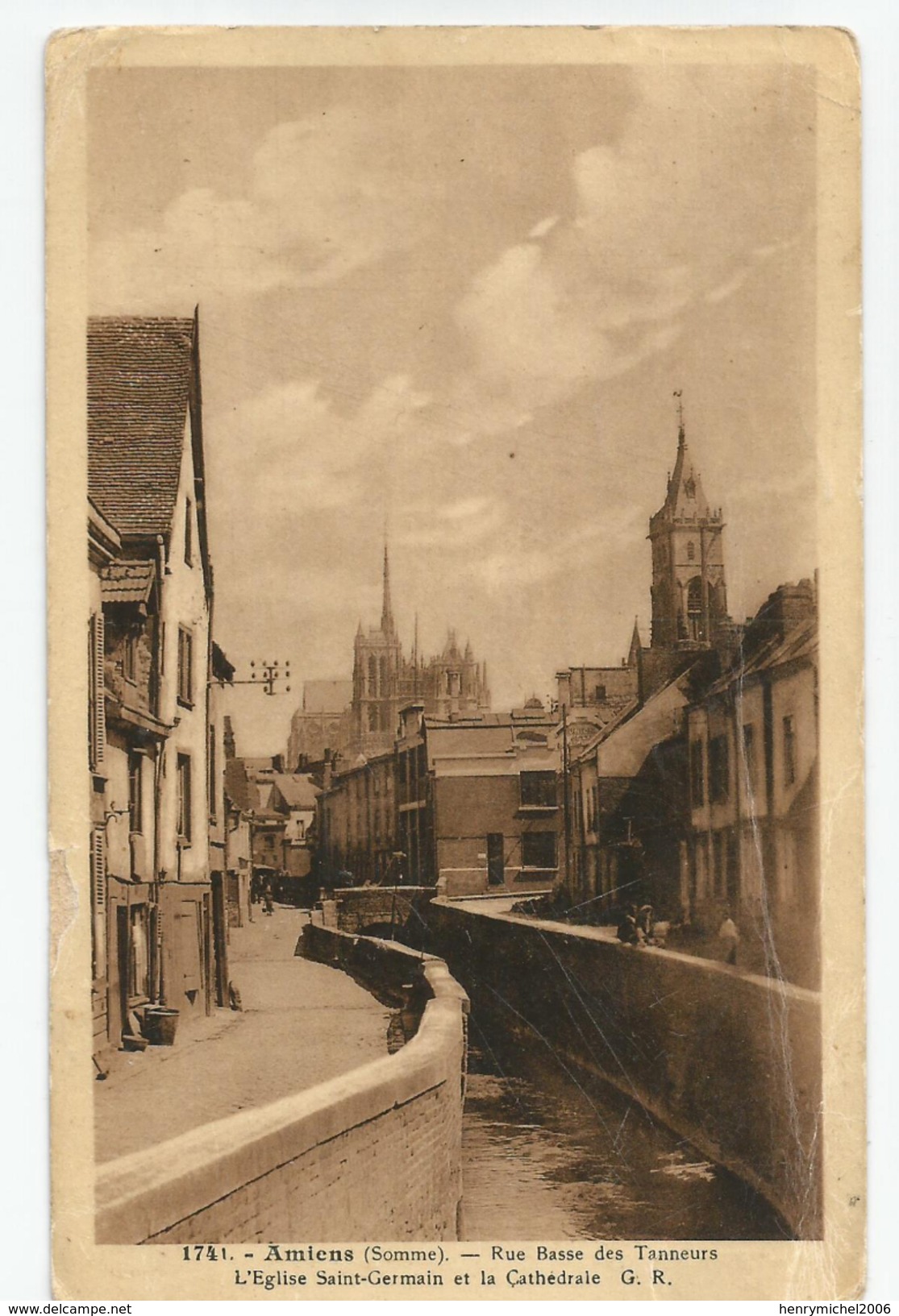 80 - Somme - Amiens Rue Basse Des Tanneurs église St Germain Cathédrale 1943 - Amiens