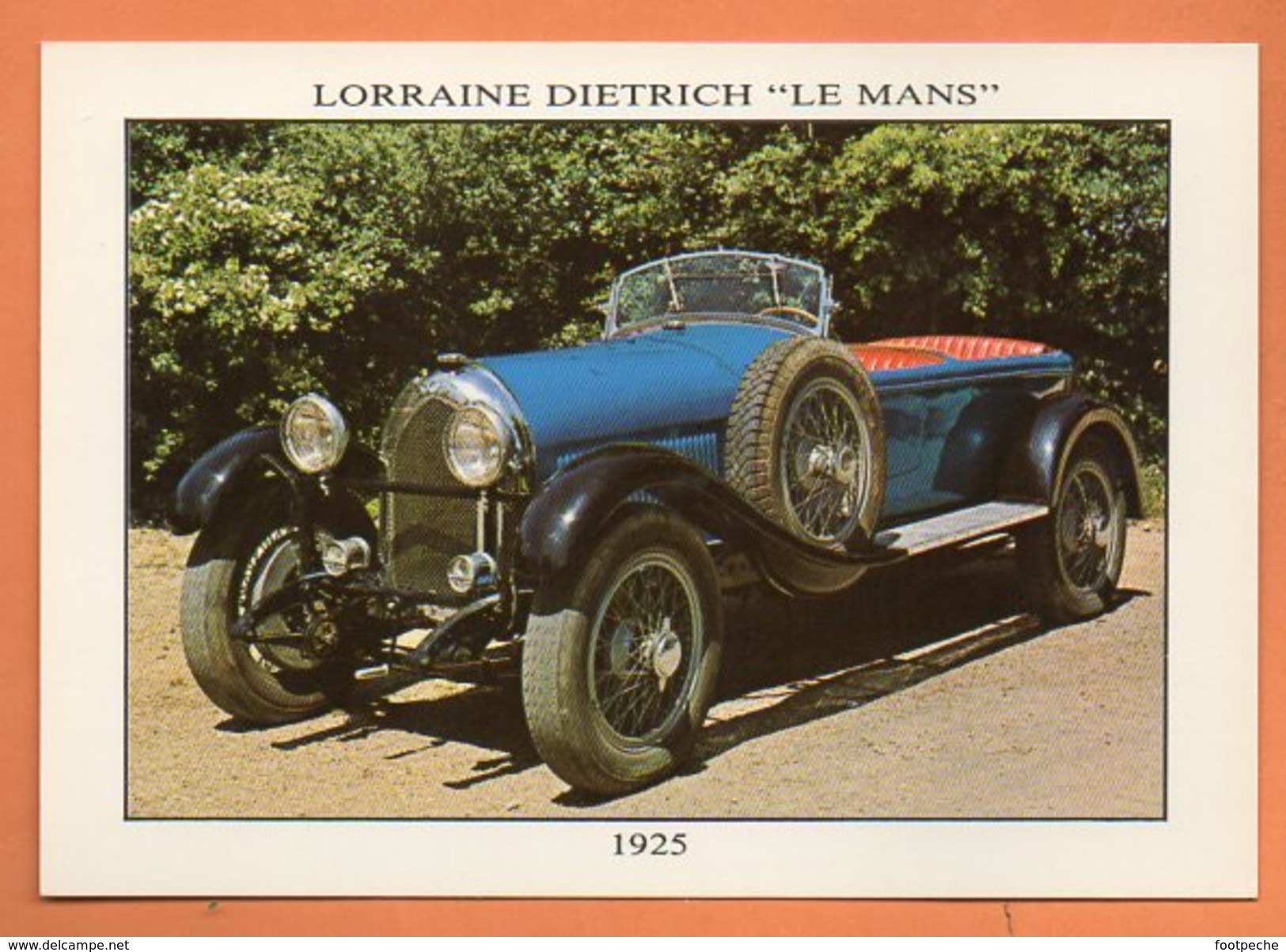 LORRAINE DIETRICH LE MANS 1925  Carte Vierge N° 46829 - Turismo