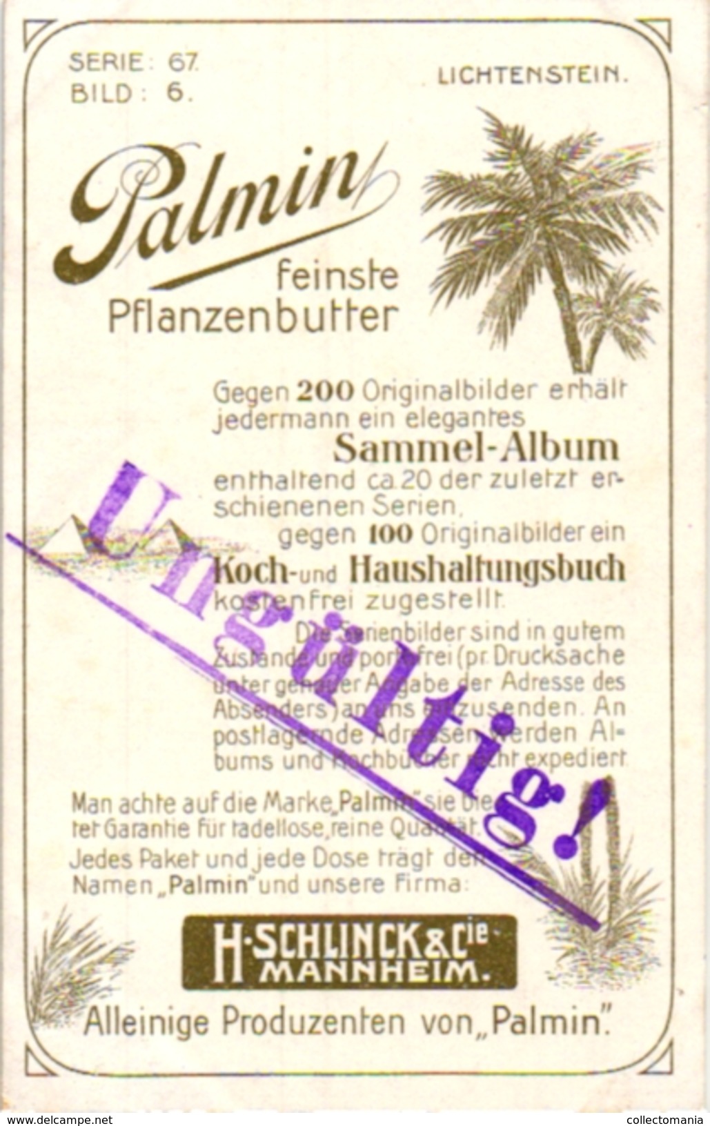 6 trade Cards SET complete C1900 Pub Mannheim Pflanzenbutter Schäbischen Türckheim Lichtenstein  history VERY GOOD litho