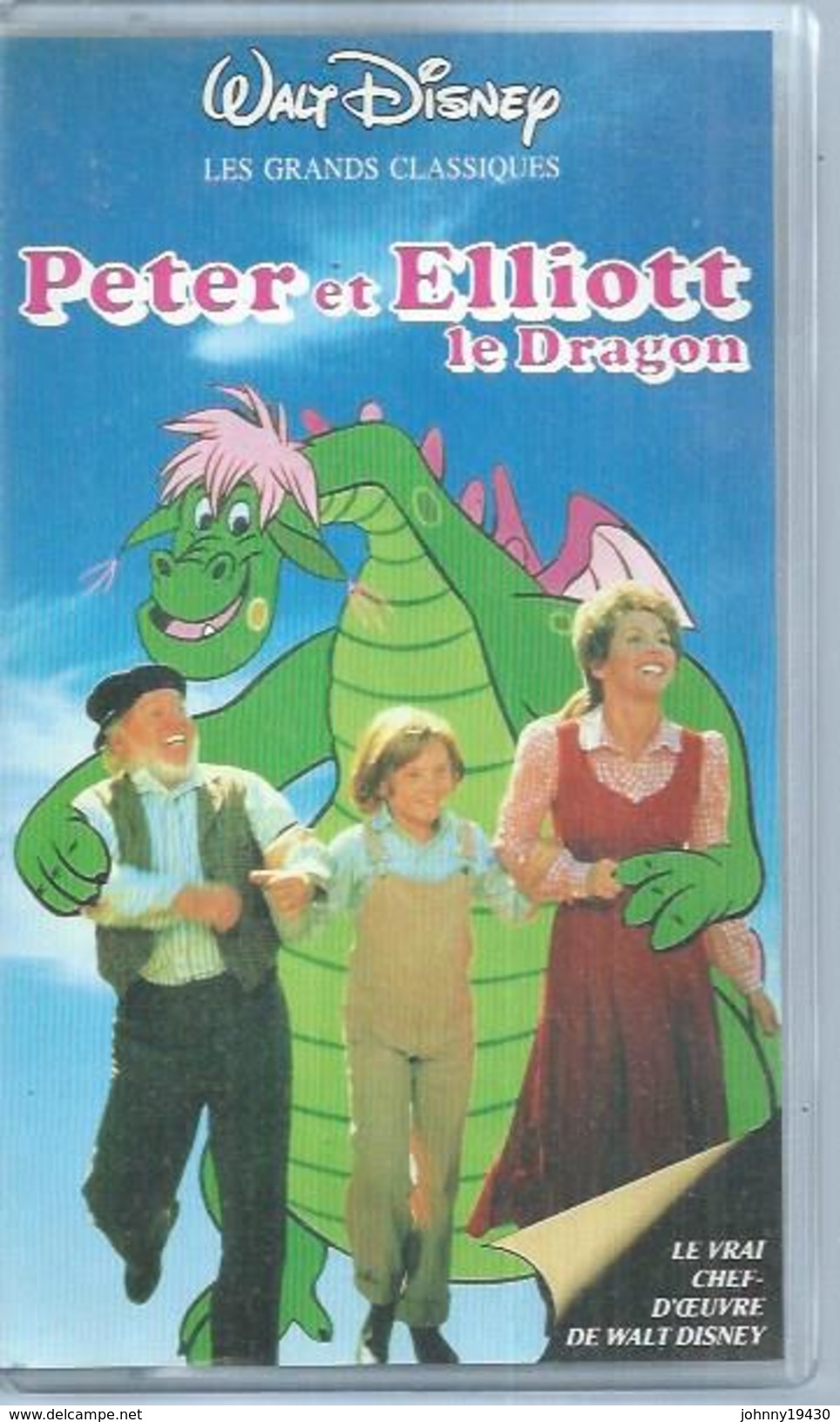 VHS / K7 Vidéo  "  PETER ET ELLIOTT LE DRAGON  "  WALT DISNEY - Dessins Animés