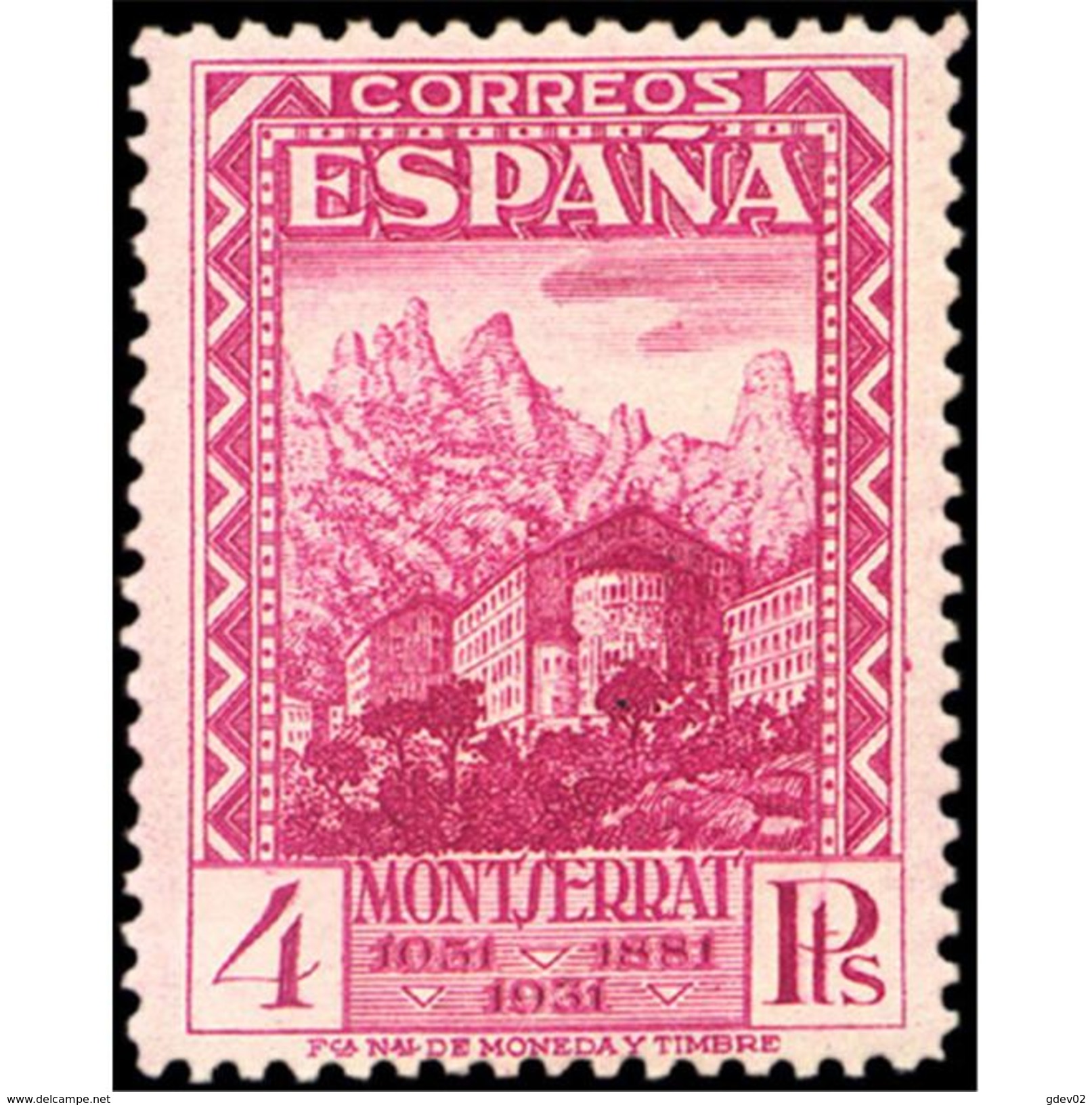 ES647STV-LTV***647STAN.Spain.Esgane.Monasterio De La VIRGEN DE MONTSERRAT 1931 (Ed 647**) - Neufs