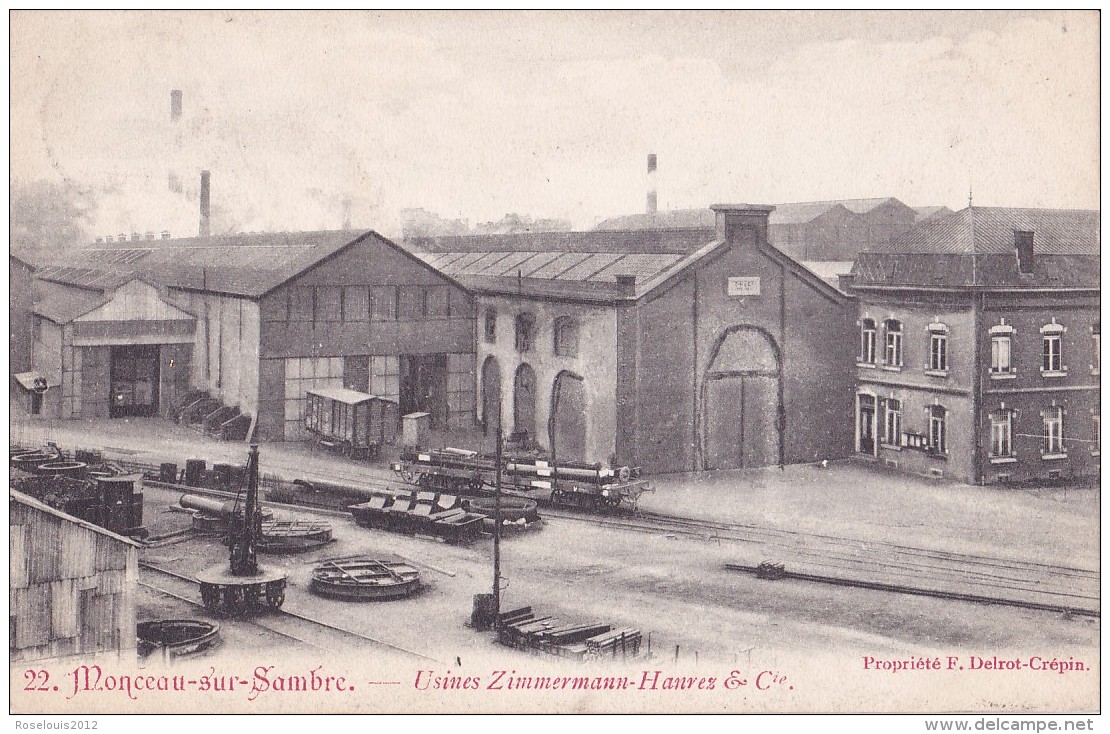 MONCEAU-SUR-SAMBRE : Usines Zimmermann-Haurez - Autres & Non Classés