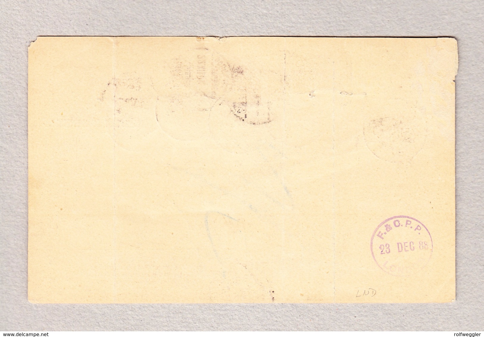 Schweiz Stehende Helvetia 1Fr (2) Und WZ 15Rp (2) Grandson 22.12.1898 Begleit-Adresse Nach London - Lettres & Documents