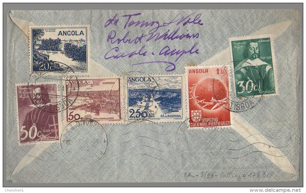 ANGOLA 1949 TO BELGIUM - BB6 - Angola