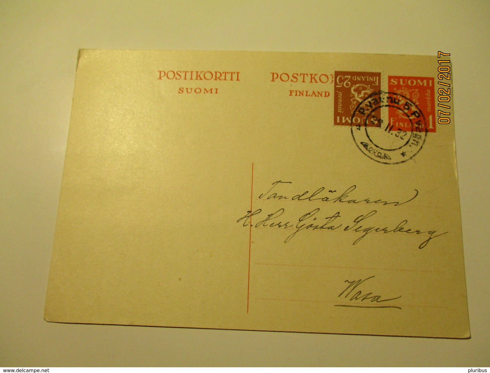 FINLAND TPO TRAIN MAIL  , POSTAL STATIONERY  , OLD POSTCARD , O - Enteros Postales