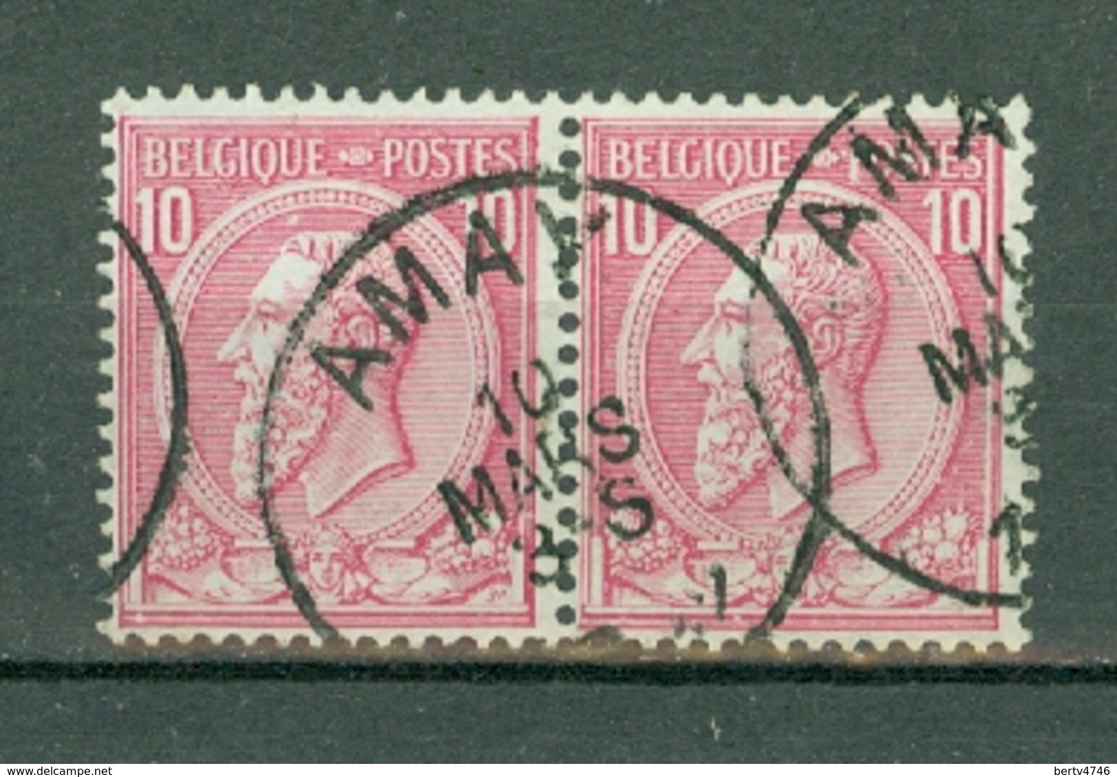 België/Belgique  46 2 X Amay - Nipa + 50 - 1884-1891 Léopold II