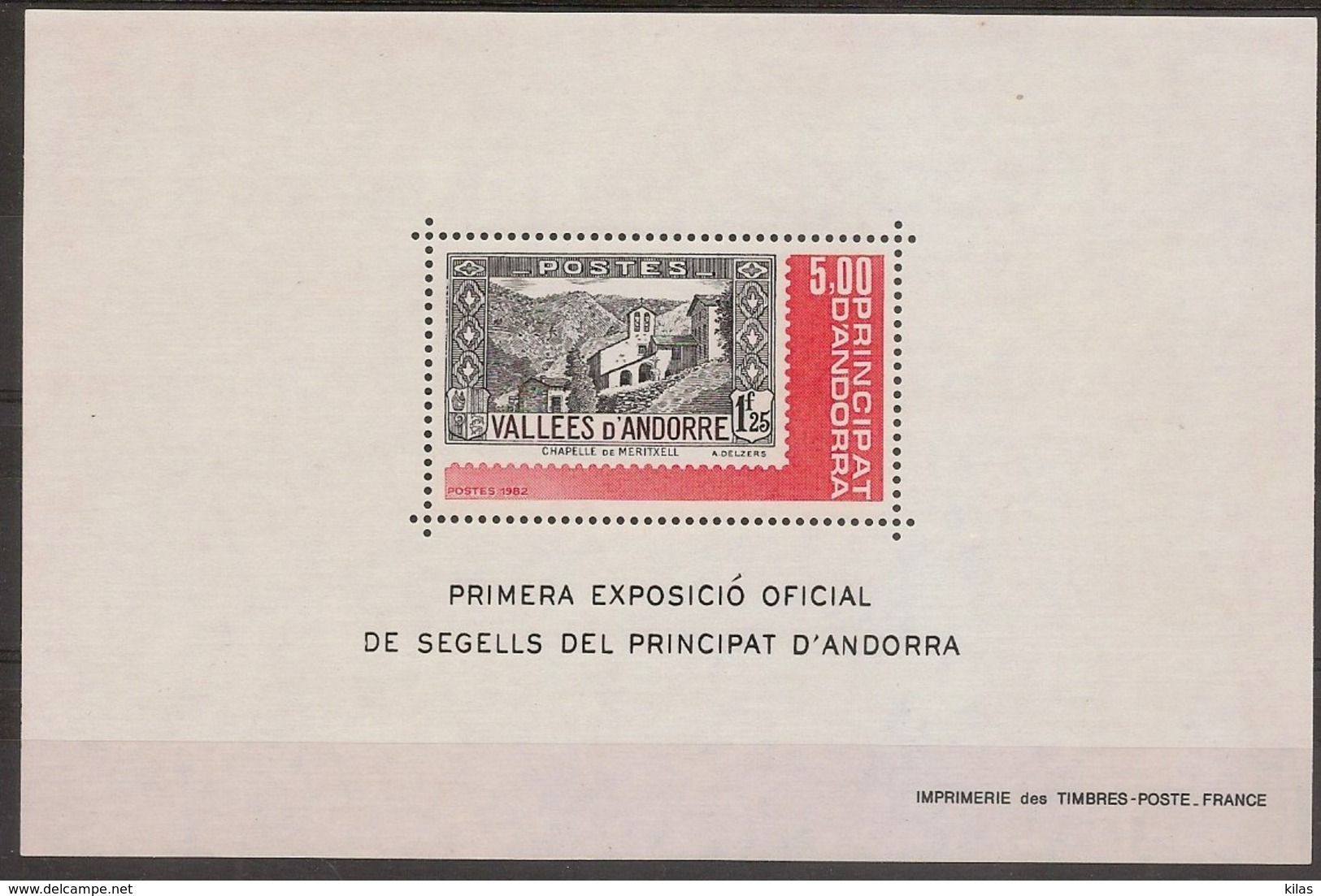 ANDORRA FRENCH 1982, Stamp Exposition - Blokken & Velletjes