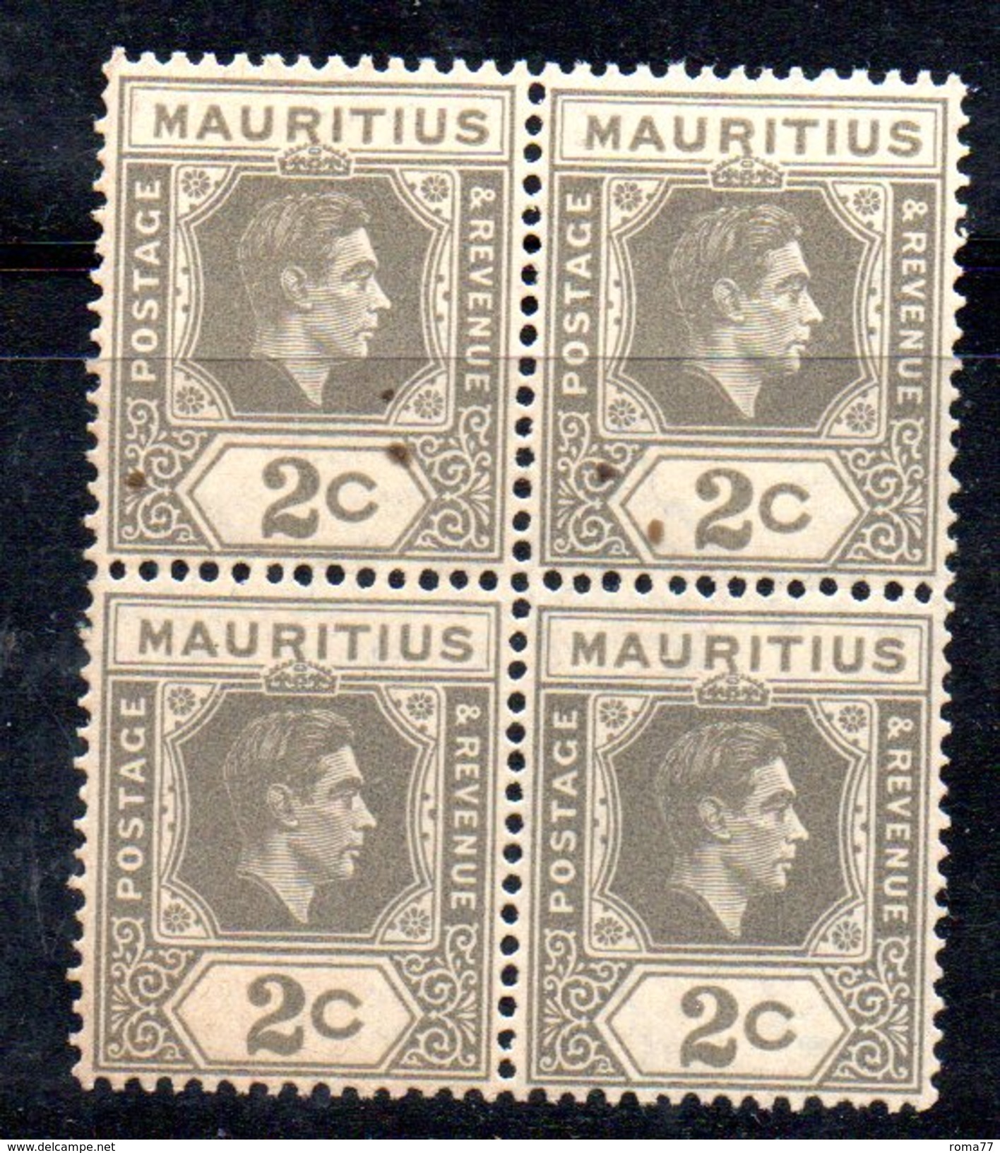 XP2293 - MAURITIUS 1938 , Yvert N. 201  Quartina  ***   Dent  13 1/2 X 14 - Mauritius (...-1967)