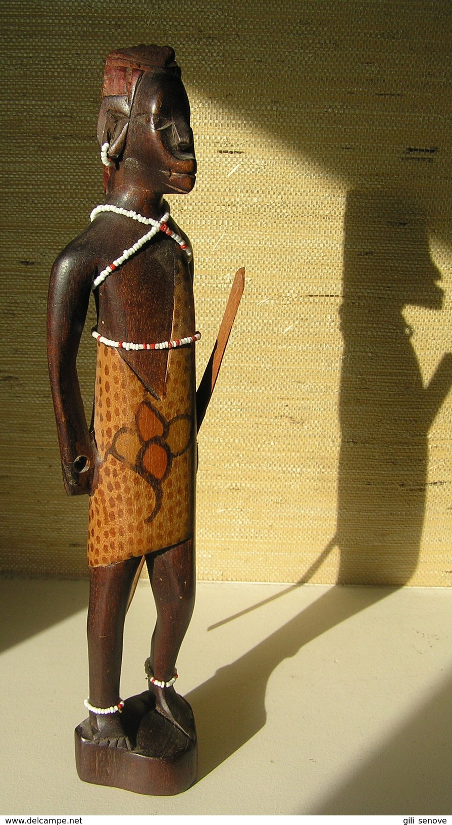 WOODEN AFRICAN WARRIOR FIGURE - Art Africain