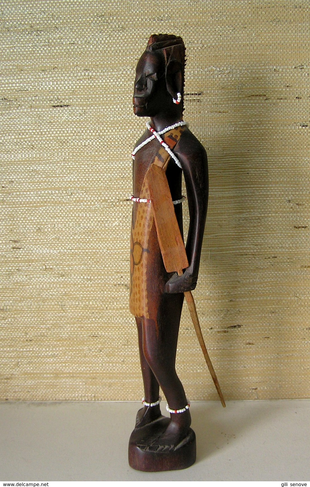 WOODEN AFRICAN WARRIOR FIGURE - Art Africain