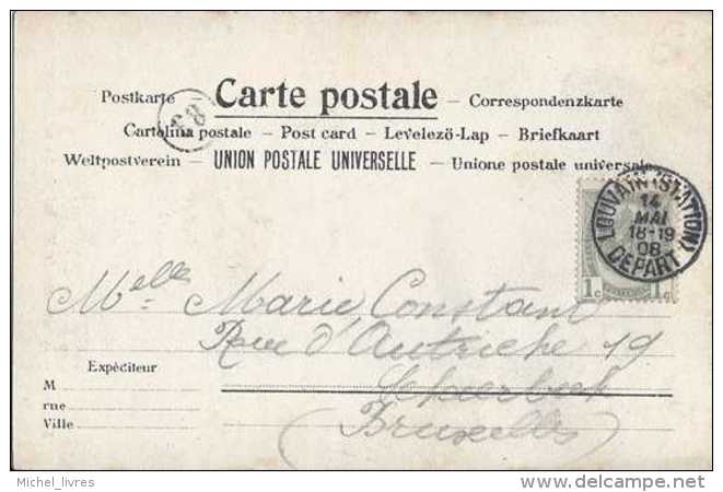 Leuven - Louvain - Sanctuaire De St-Joseph - Le Maître-autel Et L'adorateur - Circulé En 1908 - Dos Non Séparé - TBE - Leuven