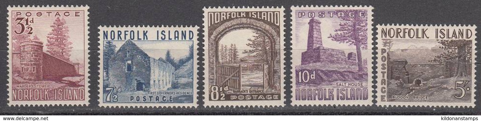Norforlk Island 1953 Mint Mounted, Sc# 13, 15-18 - Norfolkinsel