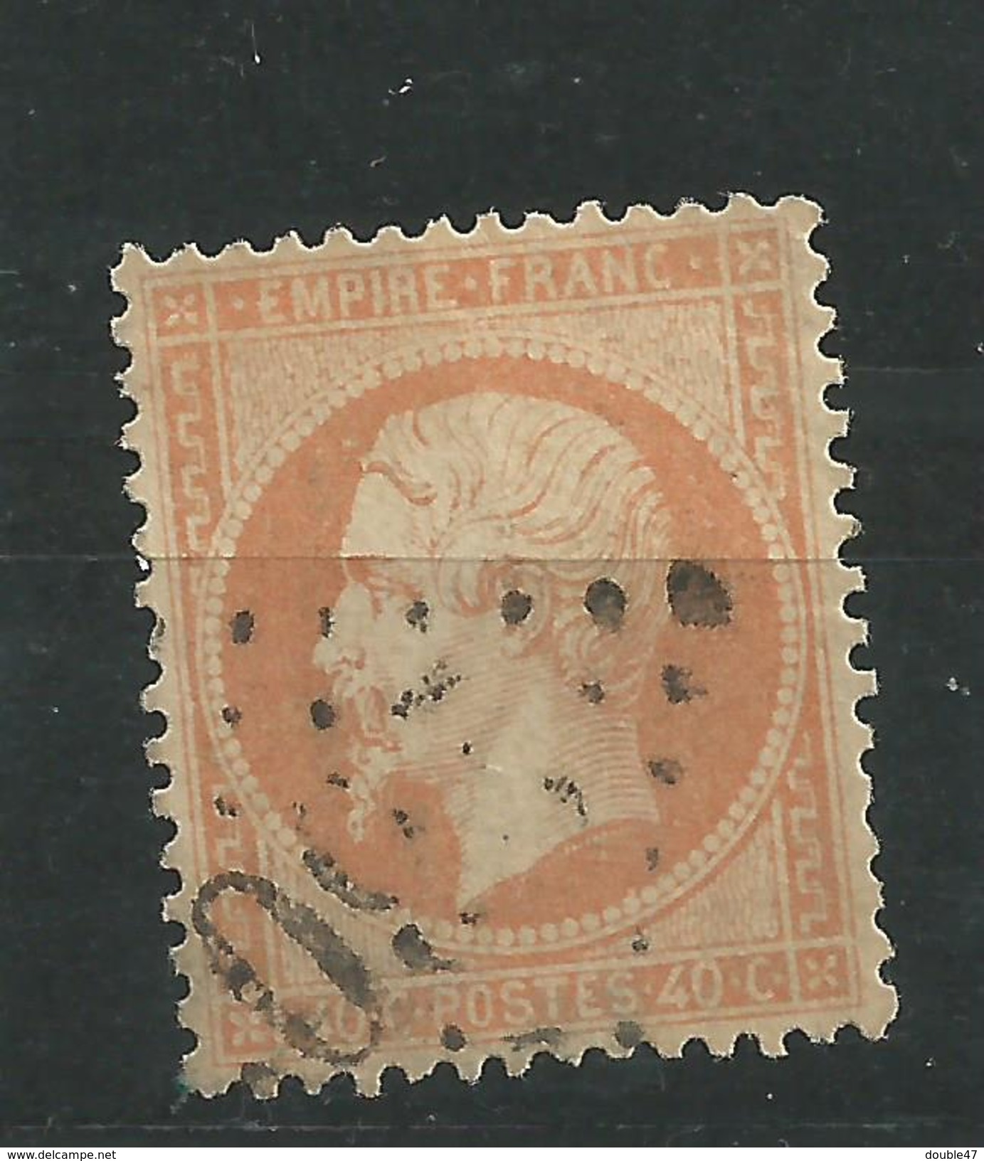 N° 23 Napoléon III Légende Empire Franc  40corange  Oblitéré Cachet étoile Dentelé Année 1862 - 1862 Napoleon III