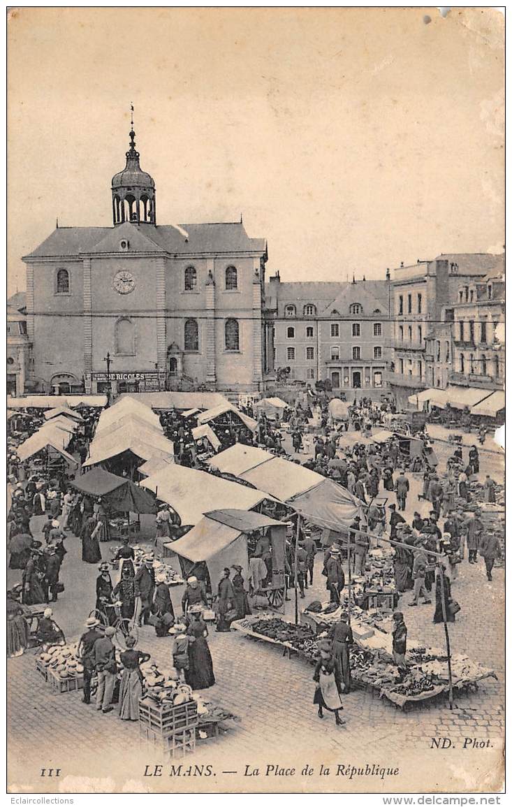 Le Mans    72    Le Marché Place De La République  -  Défauts       (voir Scan) - Le Mans