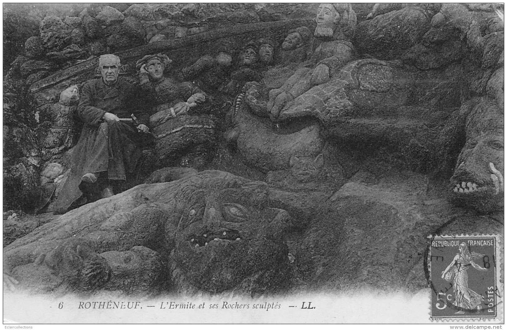 Rothéneuf     35     L'Ermite Et Les Rochers Sculptés       (voir Scan) - Rotheneuf