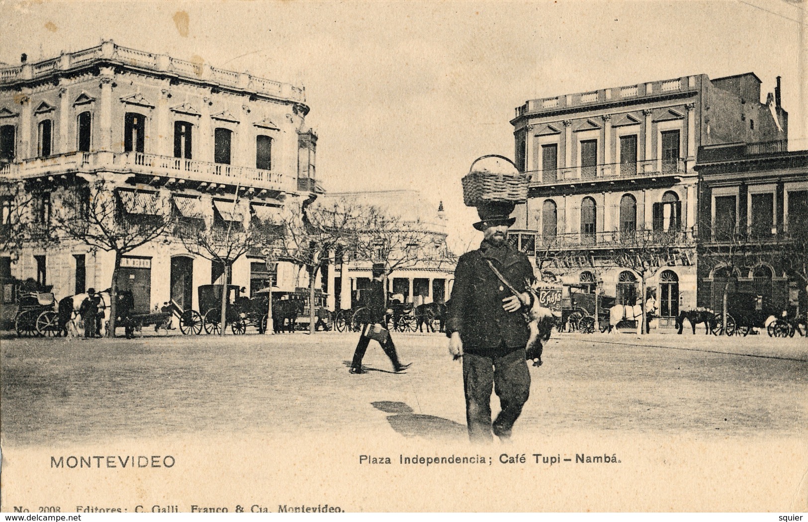 Montevideo, Café Tupi-Namba, Plaza Independencia Sello - Uruguay