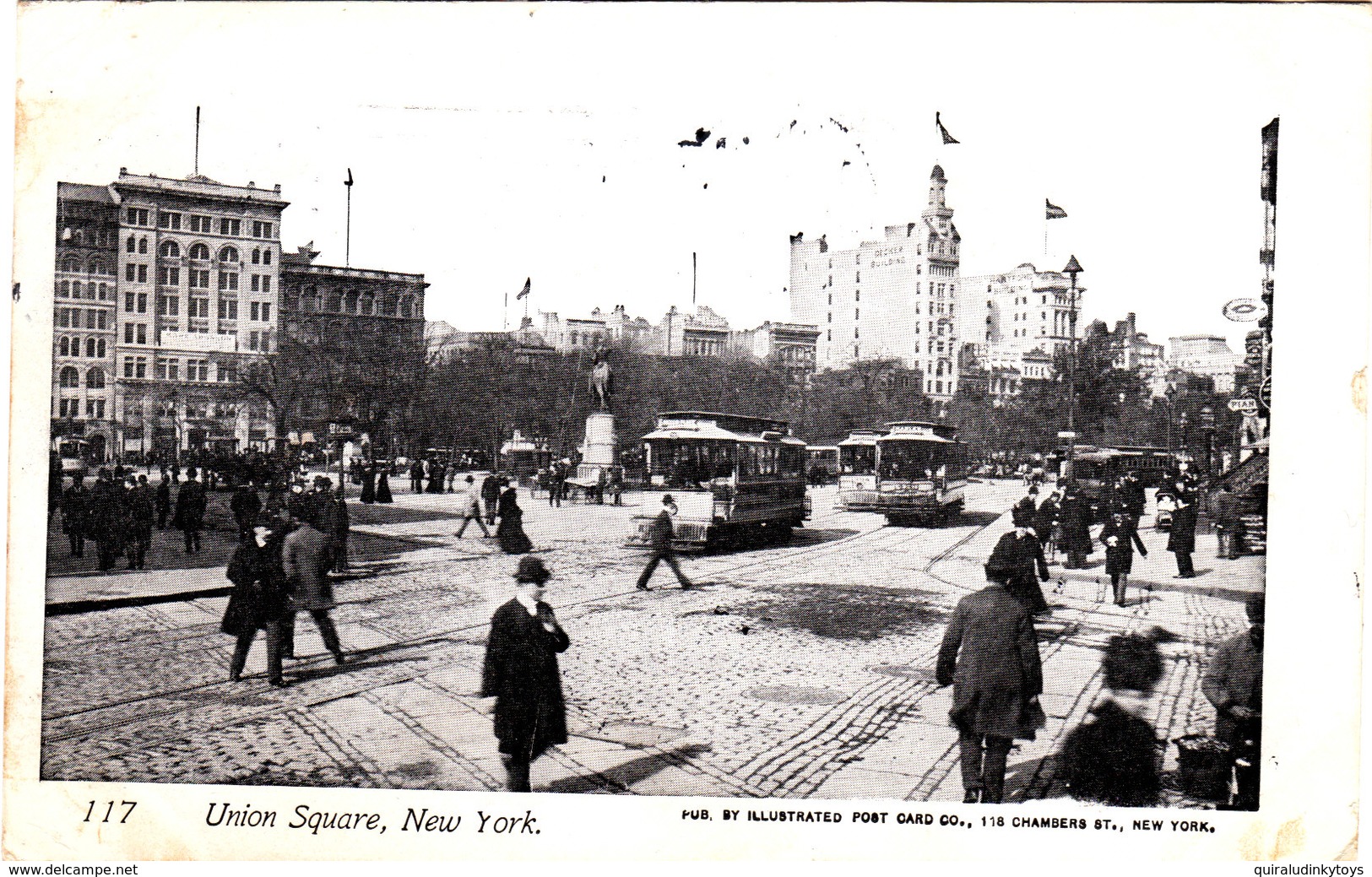 UNION SQUARE NEW YORK Belle Cpa Animée Circulée En 1904 Bon état Voir Scans - Union Square