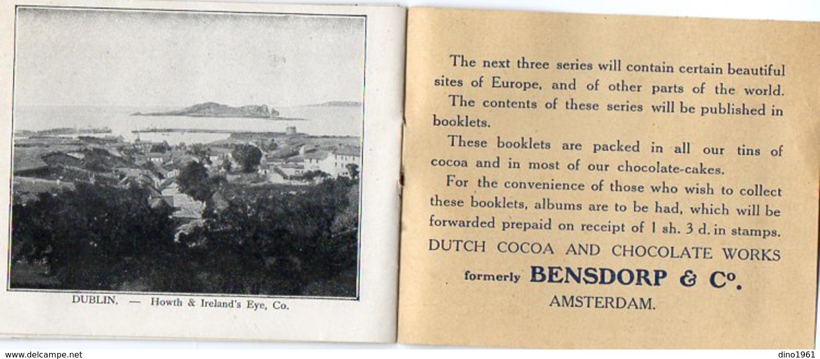 VP7950 - Livret Publicitaire N° 14 DUBLIN, EDINBURGH & GLASGOW - COCOA  BENSDORP & Co à AMSTERDAM - Advertising