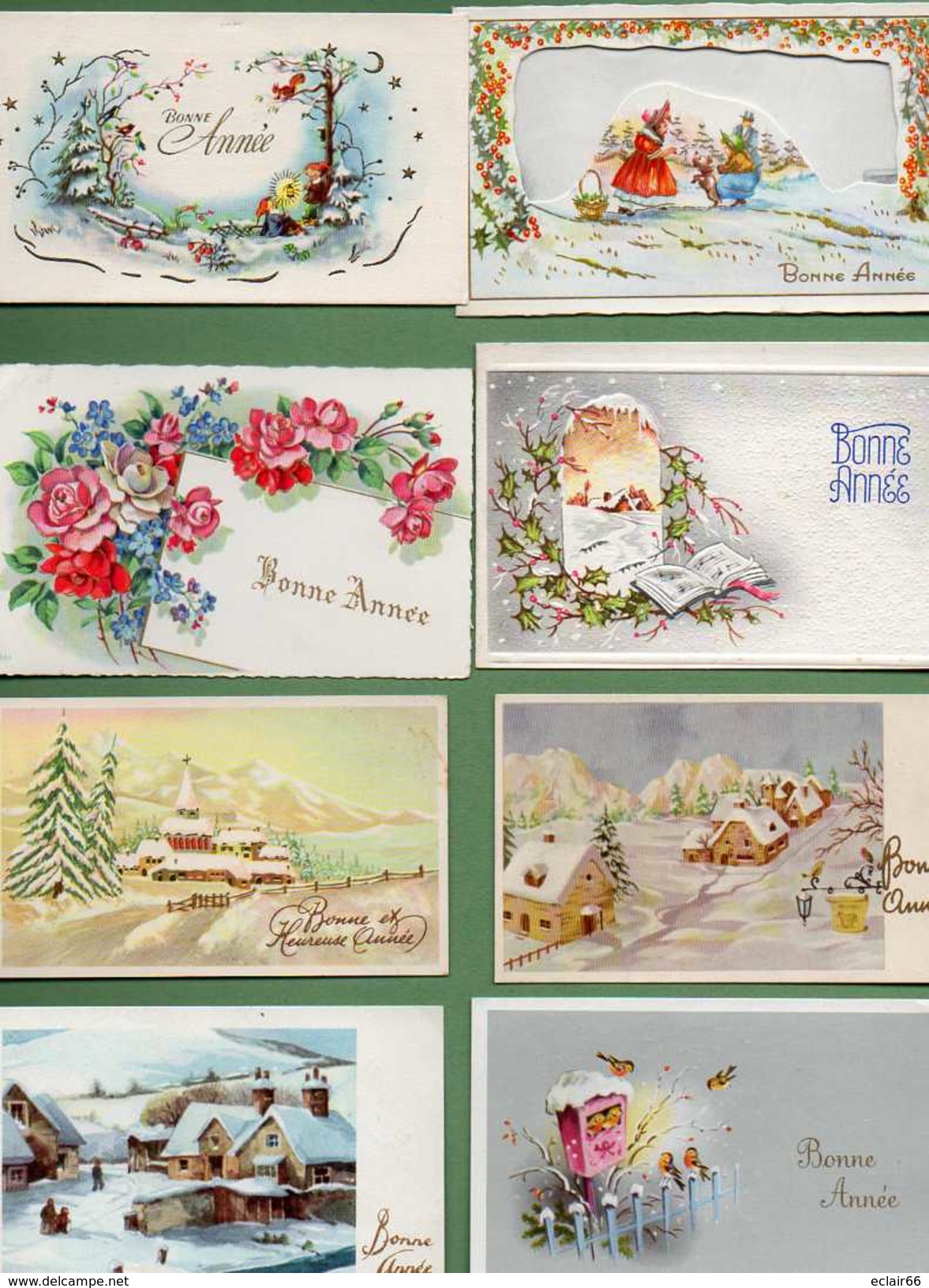 LOT 80 CARTES BONNE ANNEE Ou BONNE FETE Cartes PETITES  Et MOYENNES- ANNEES 1960 -1970 - TOUTES ECRITES -pas De Double - Neujahr